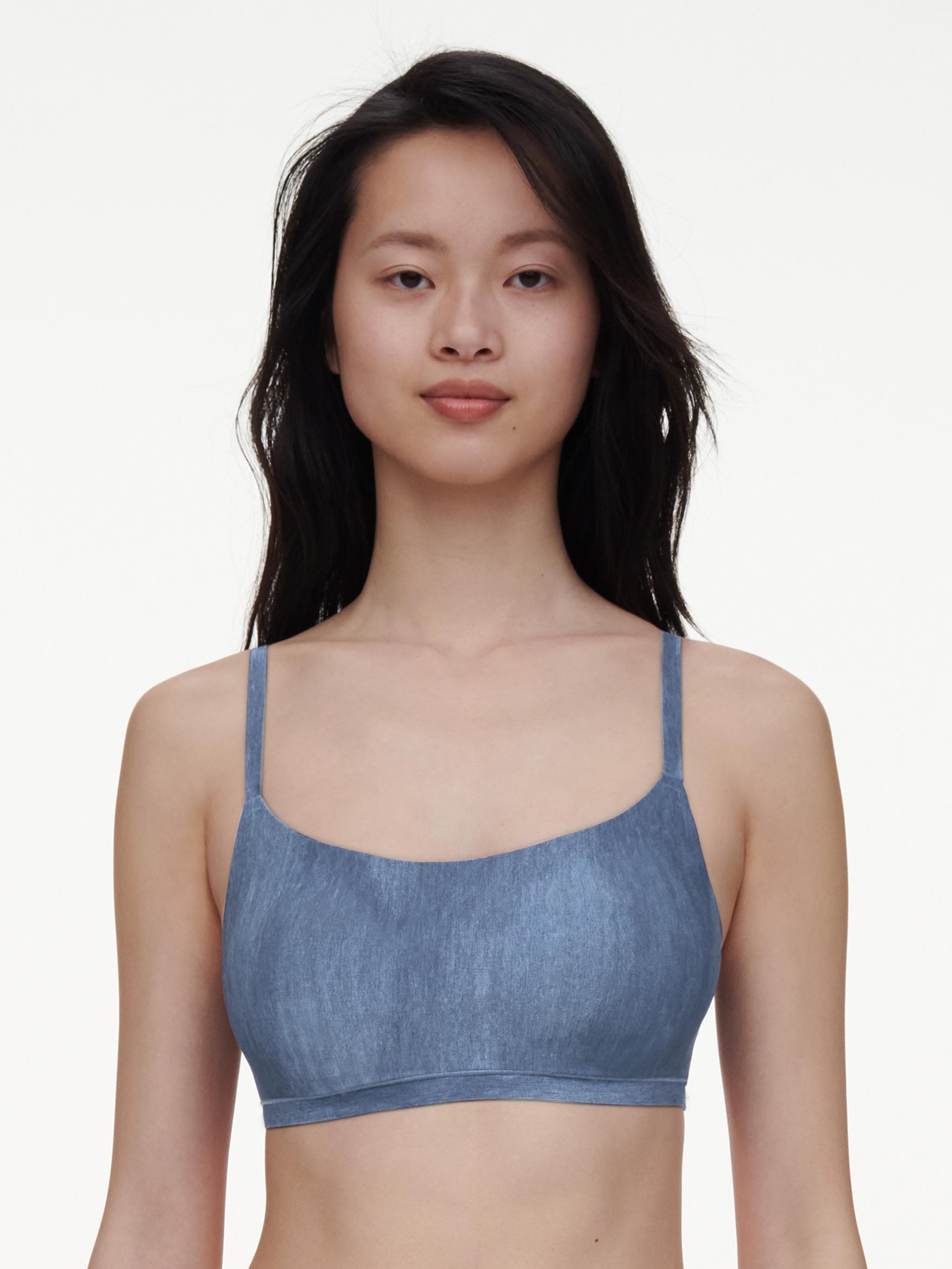 Foret bøjlefri-BH - BLUE DENIM PRINT