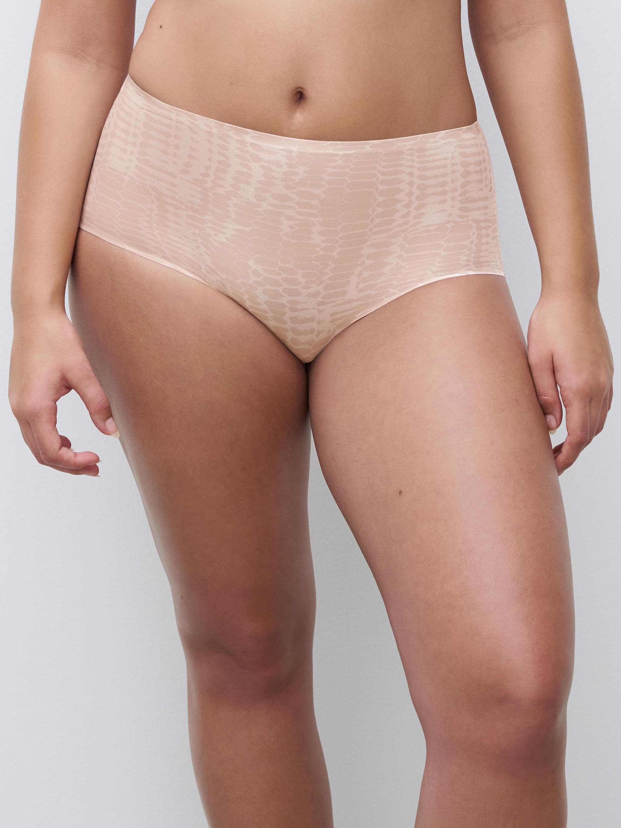 SoftStretch Højtaljet trusse - LIGHT SNAKE PRINT