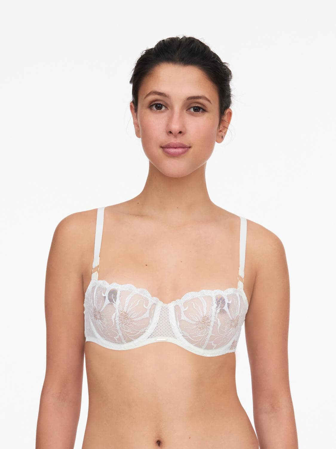 Half cup BH - Ivory/Gold