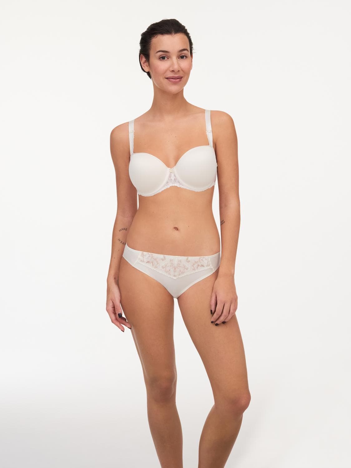 Half cup BH med memory foam - Ivory multicolor