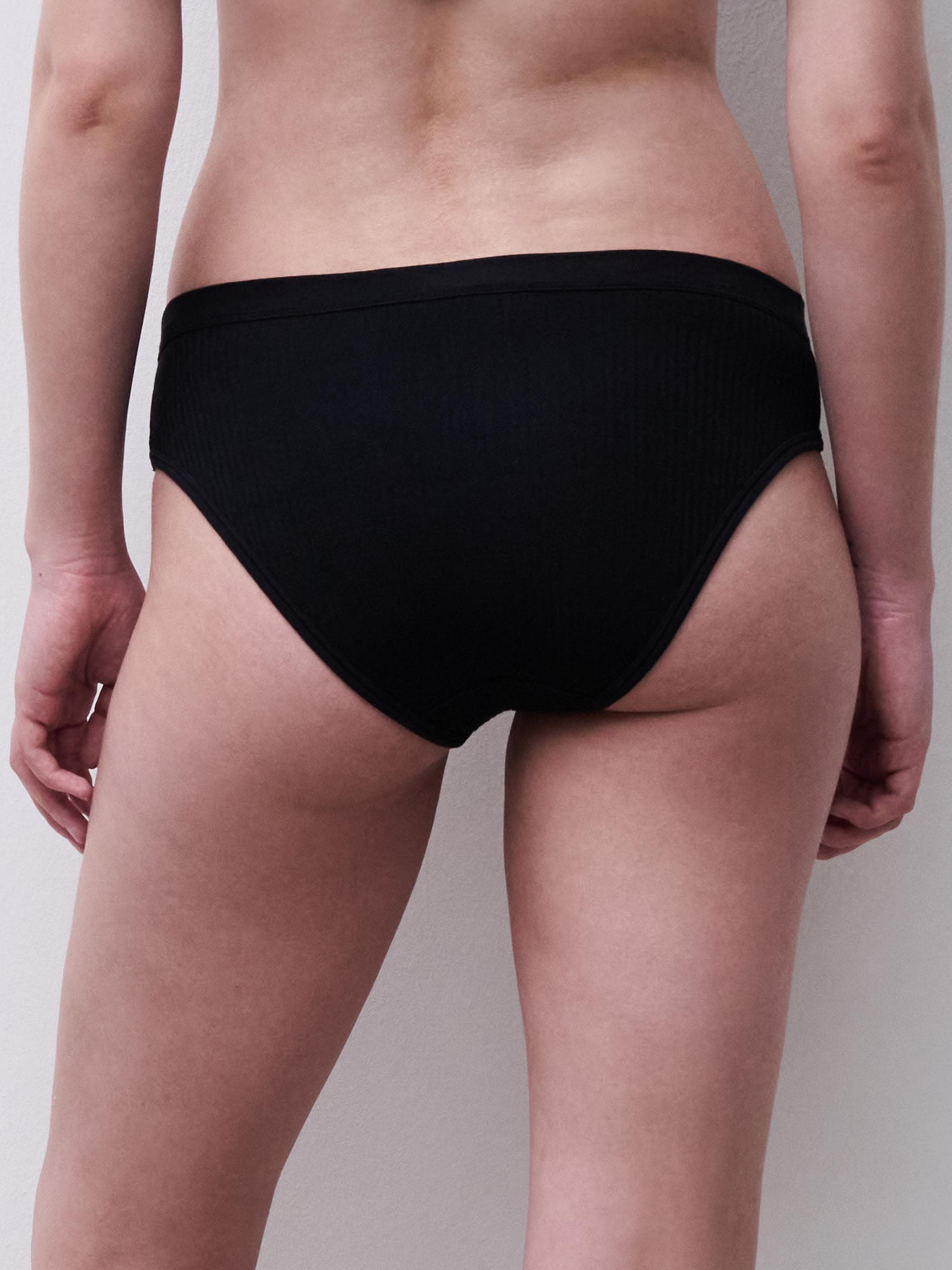 High cut tai trusse - bomuld - Sort