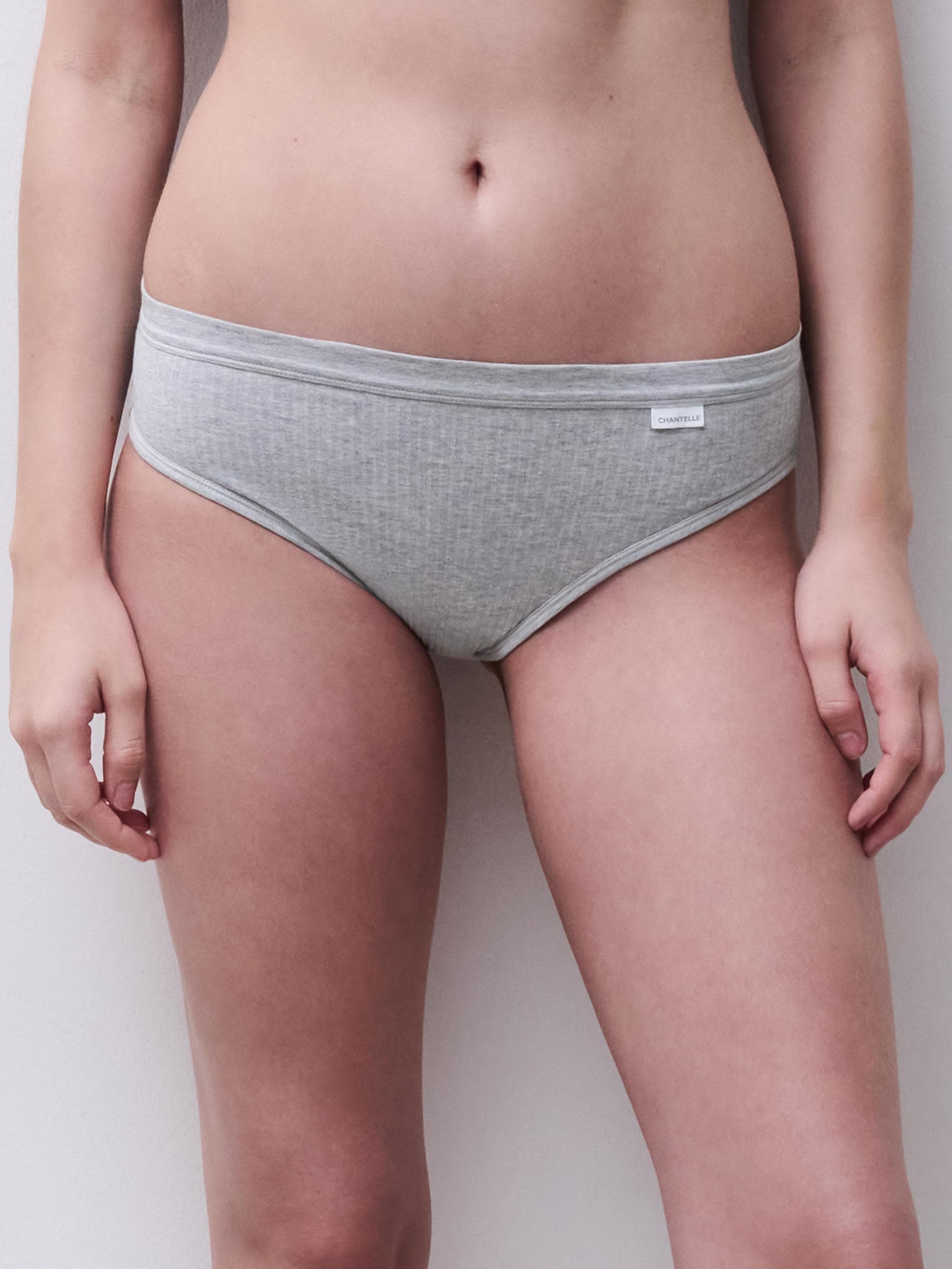 High cut tai trusse - bomuld - Grey mélange