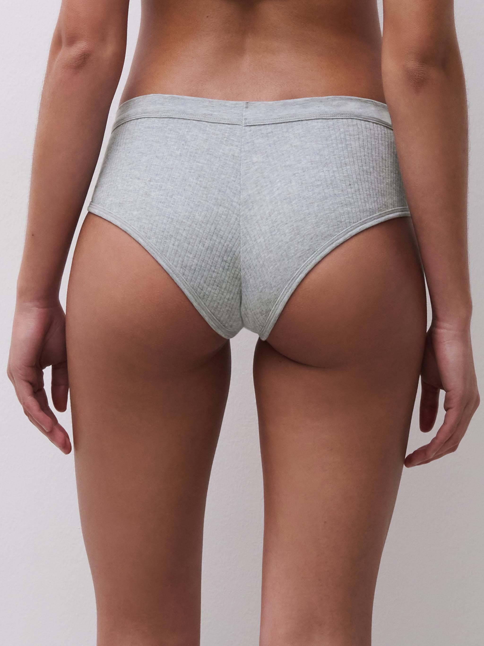 High cut tai trusse - bomuld - Grey mélange