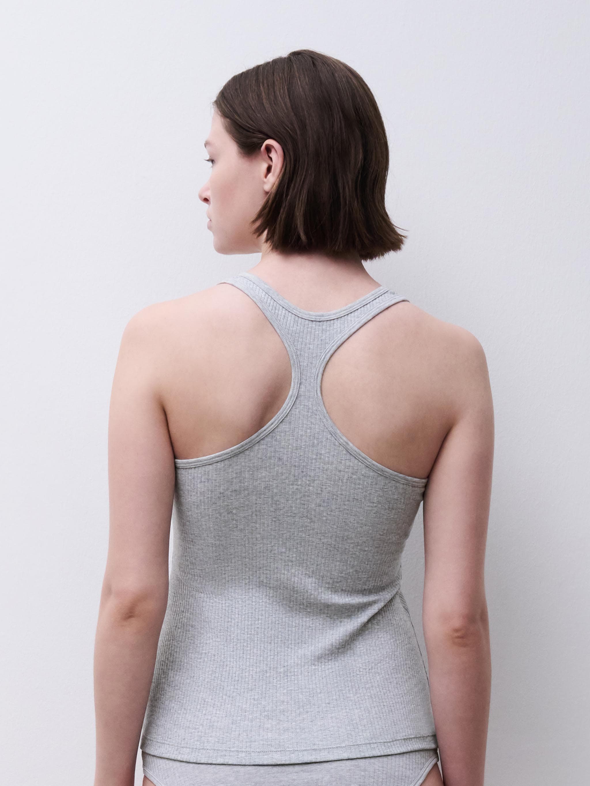 Tank top - bomuld - Grey mélange