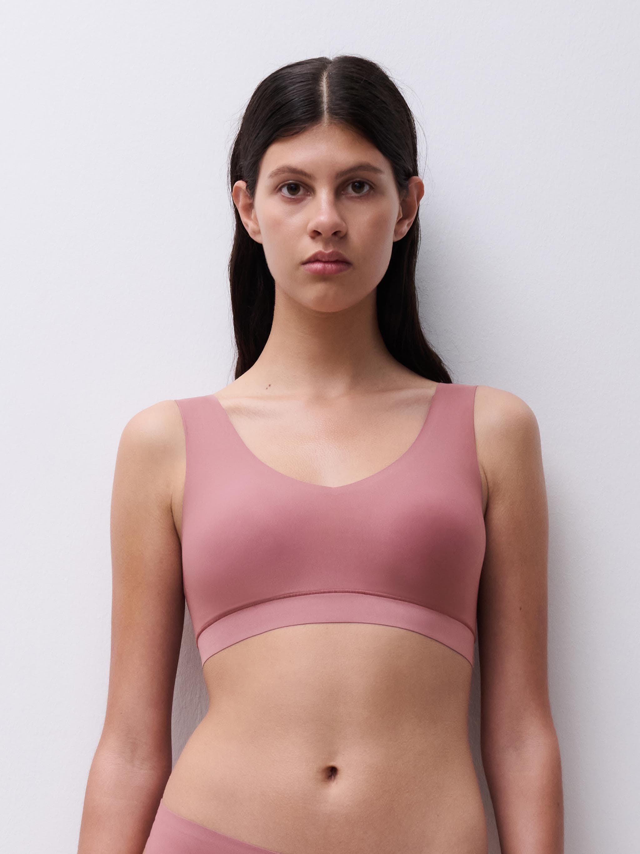 SOFTSTRETCH - V-neck Top - Rose des bois