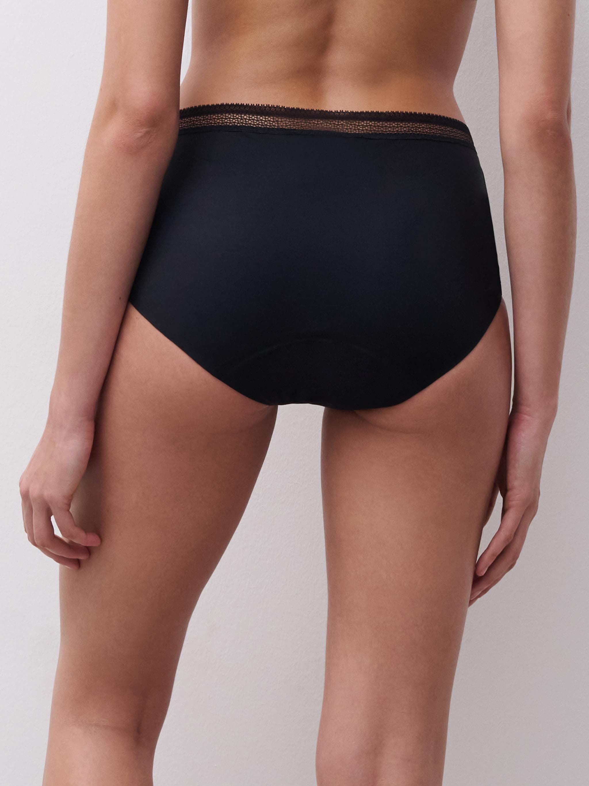 Menstruationstrusse højtaljet - Black