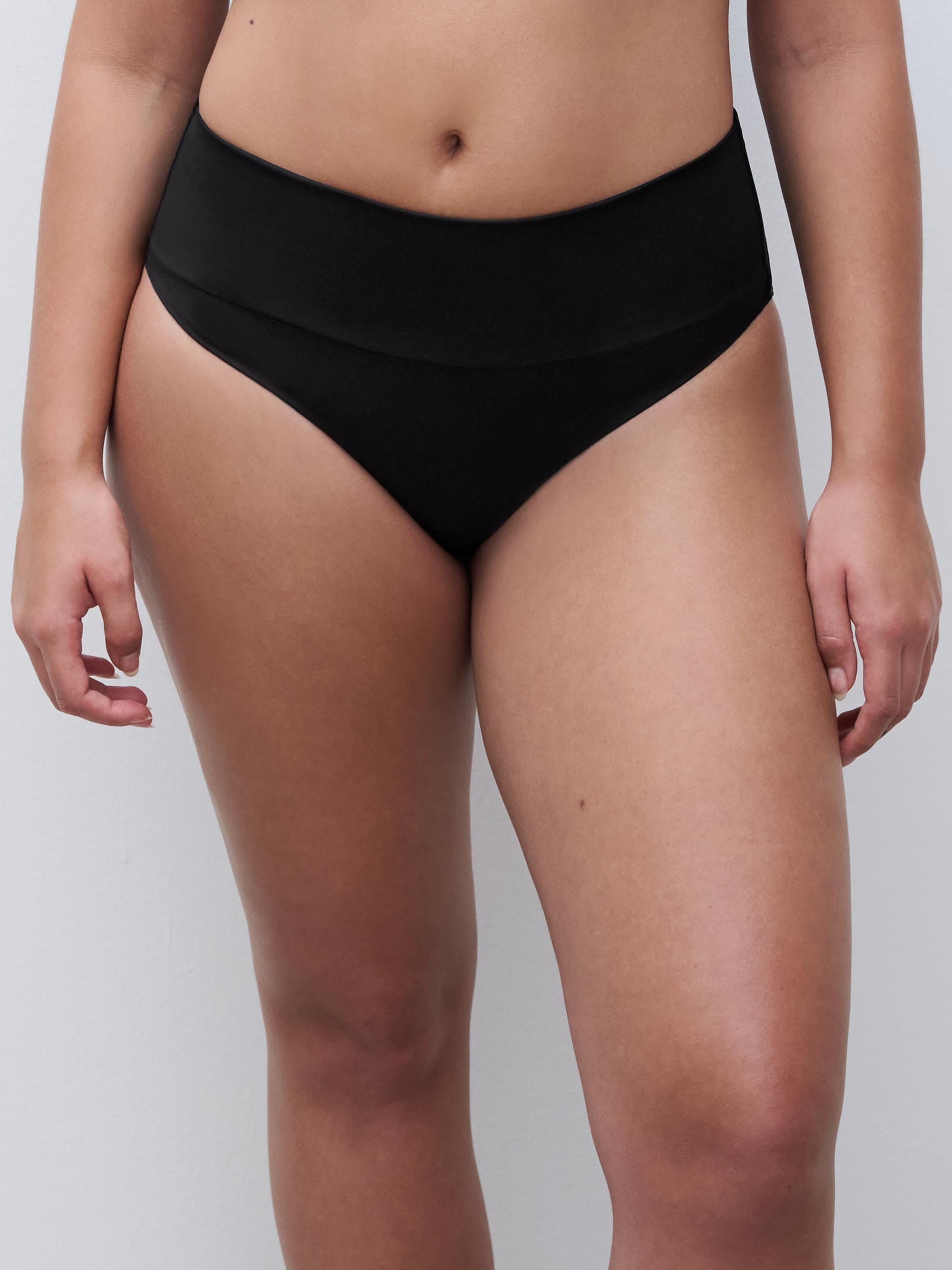 Højtaljet bikinitrusse - Sort