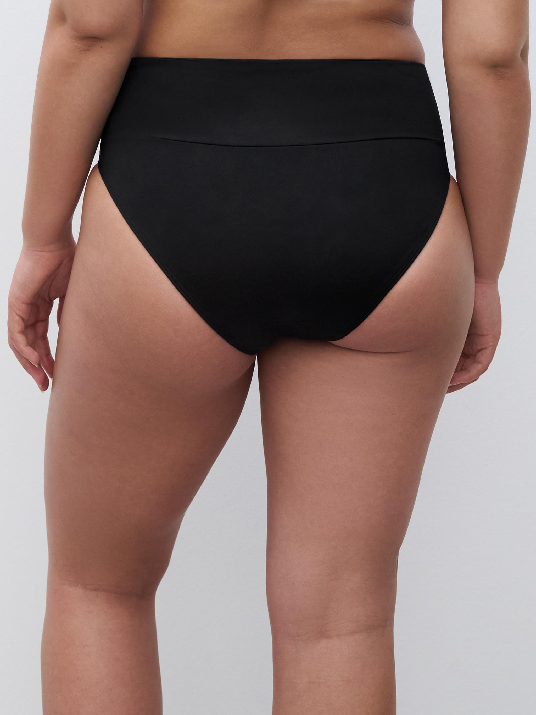 Højtaljet bikinitrusse - Sort