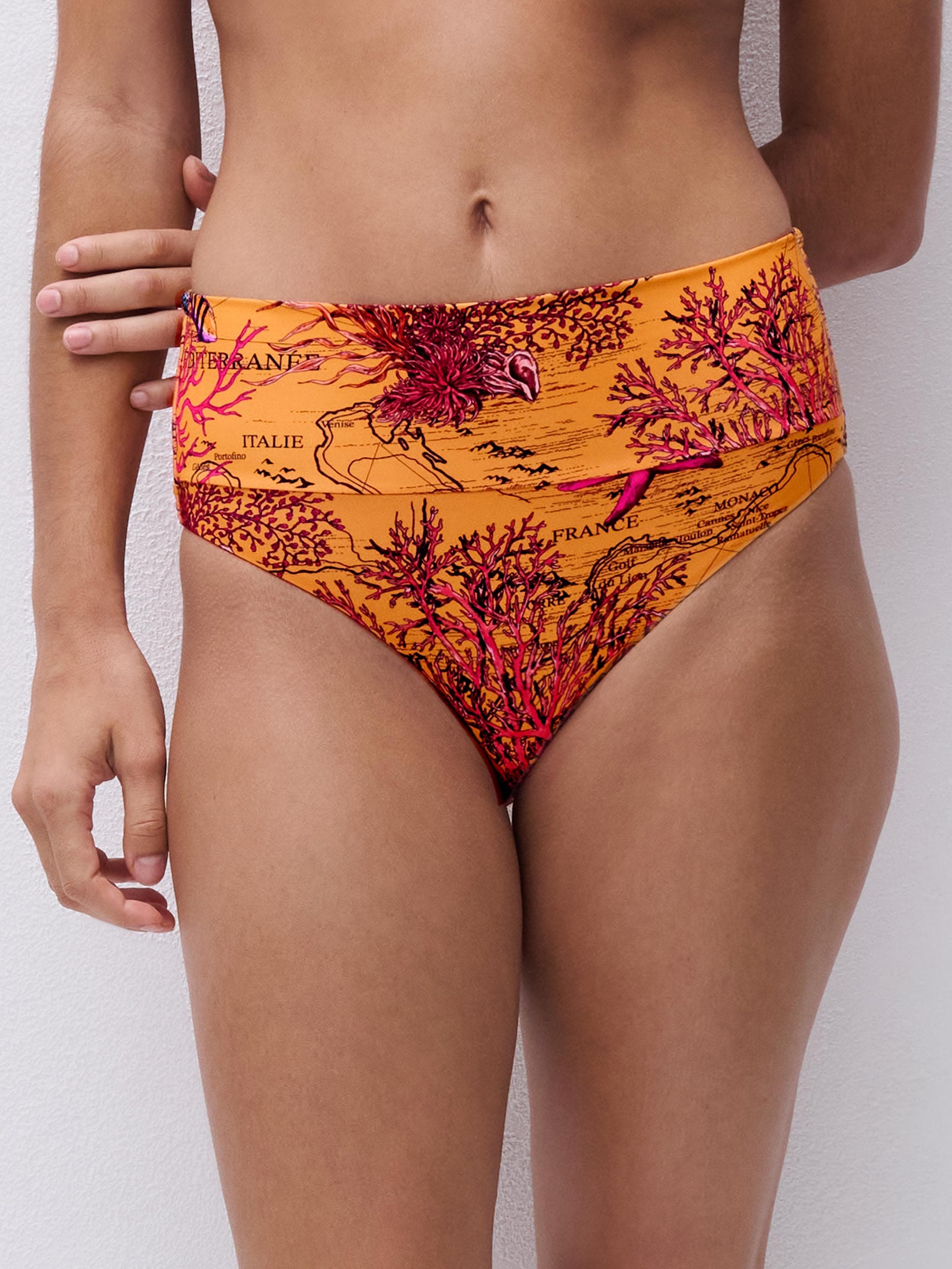 Højtaljet bikinitrusse - C79