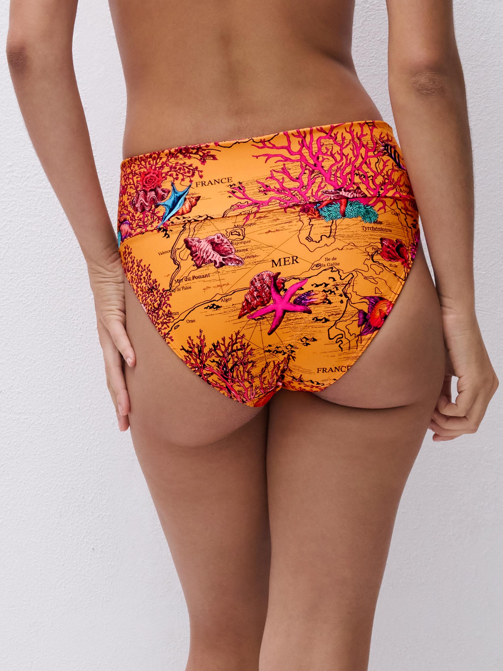 Højtaljet bikinitrusse - C79