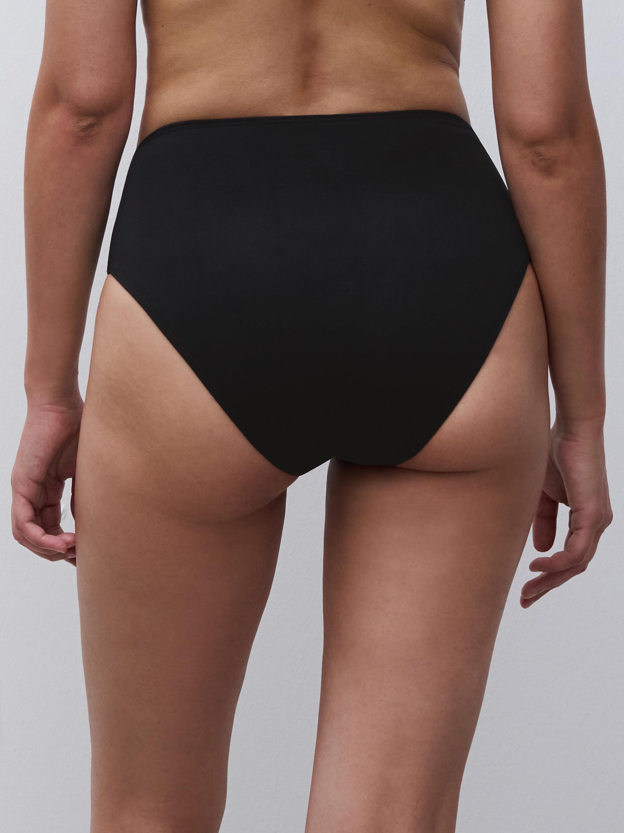 Højtaljet bikinitrusse - Black