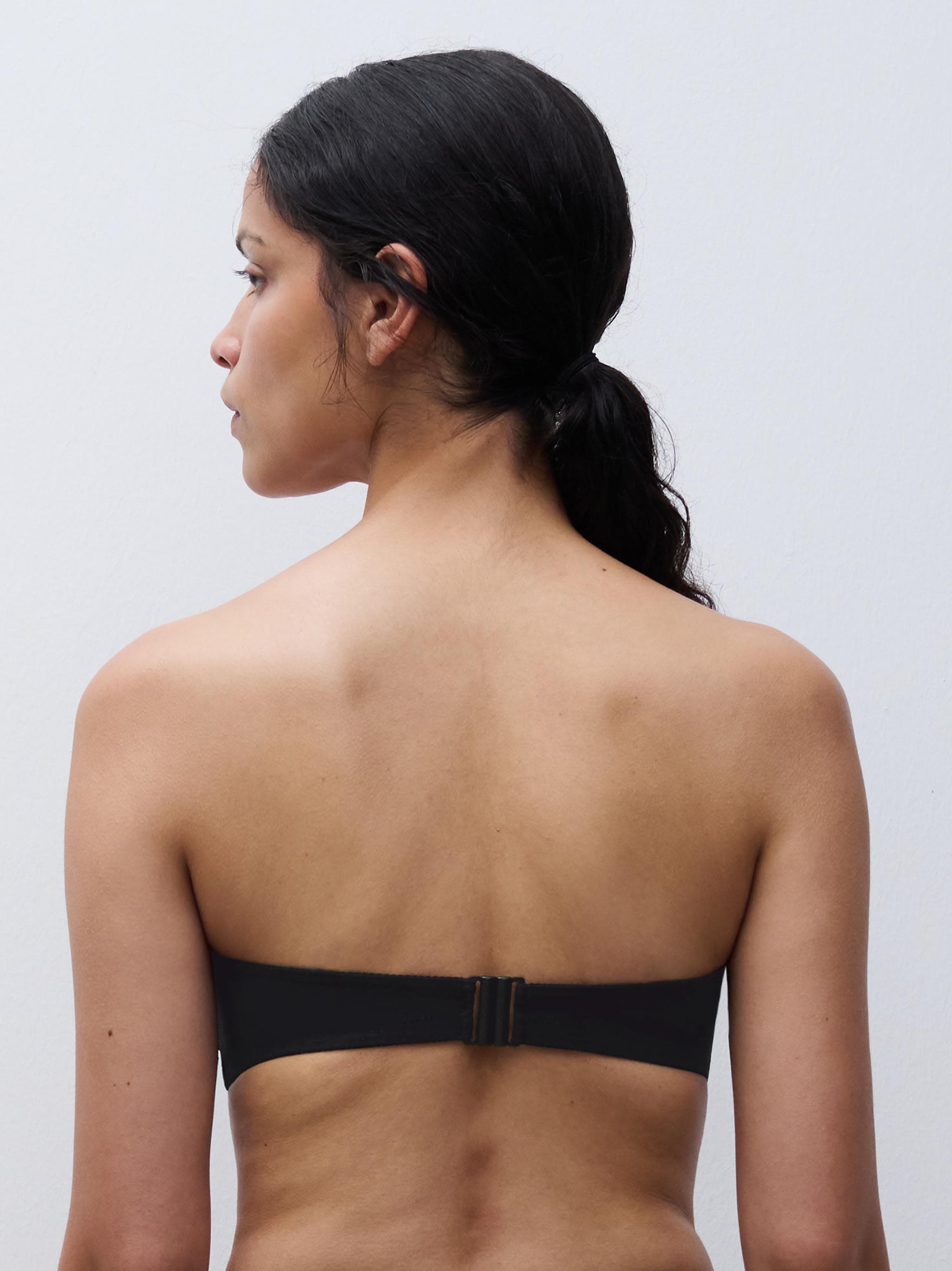 Bandeau bikinitop - Sort