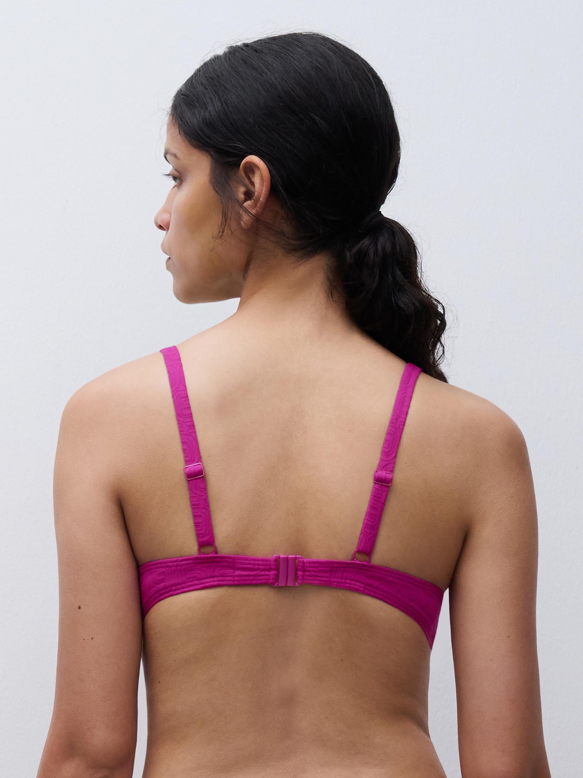 Half cup bikinitop - Tyrian Fuchsia