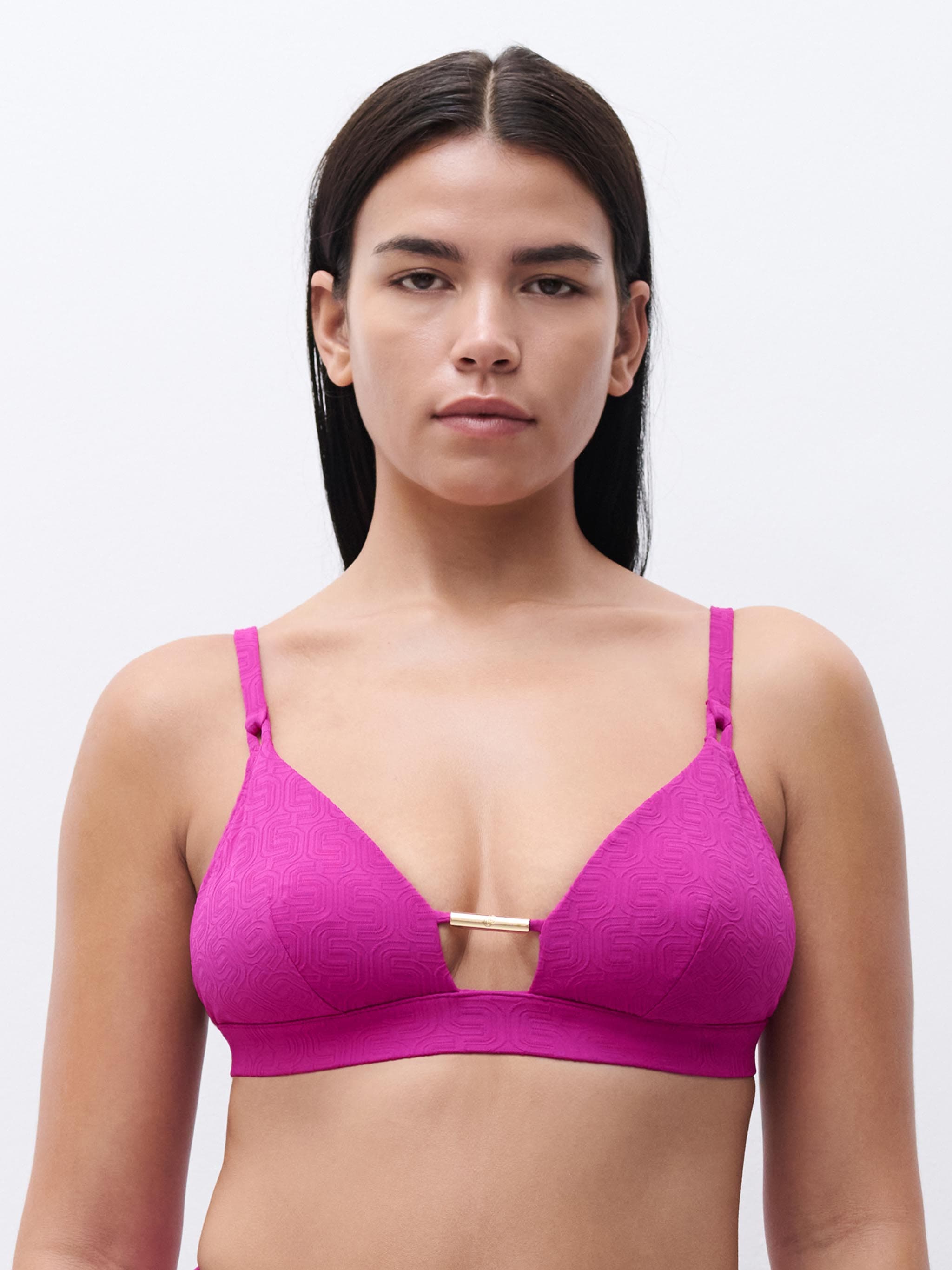 SW BRA WF TSHIRT TRIANGLE SPACER - Tyrian Fuchsia