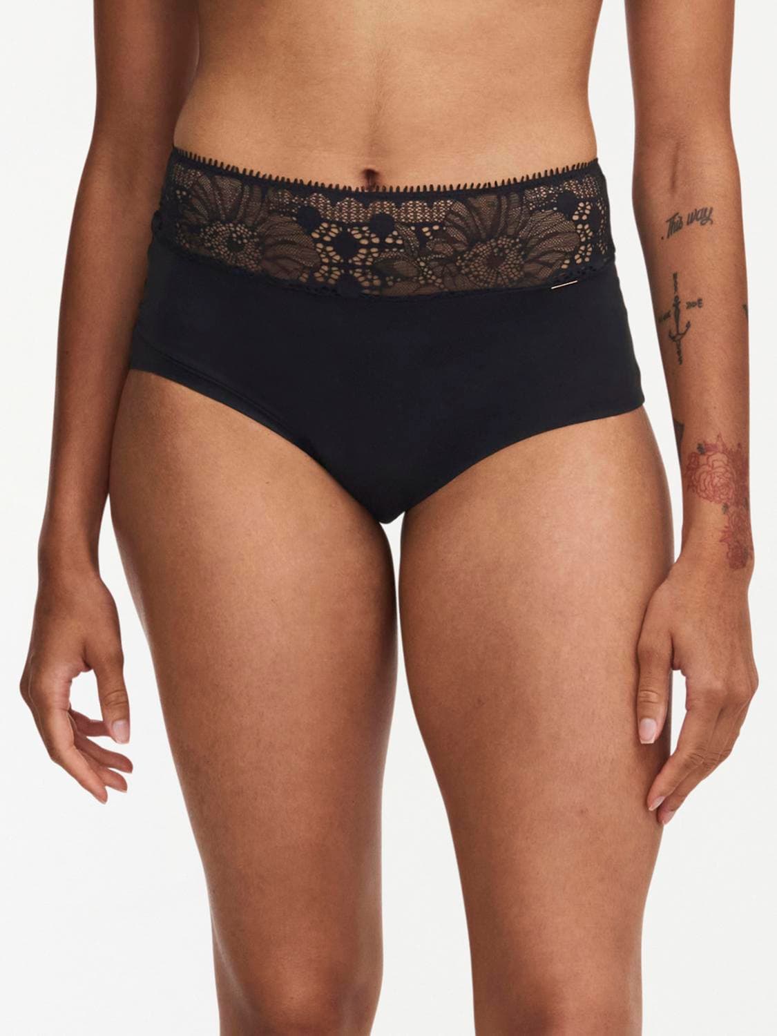 Menstruationstrusse højtaljet - Black