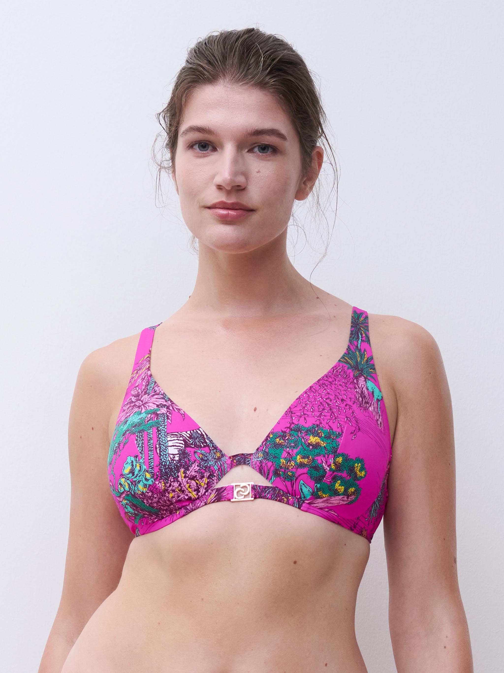 SW BRA UNDERW. PLUNGE SINGLE-WIRE - Pink Jungle