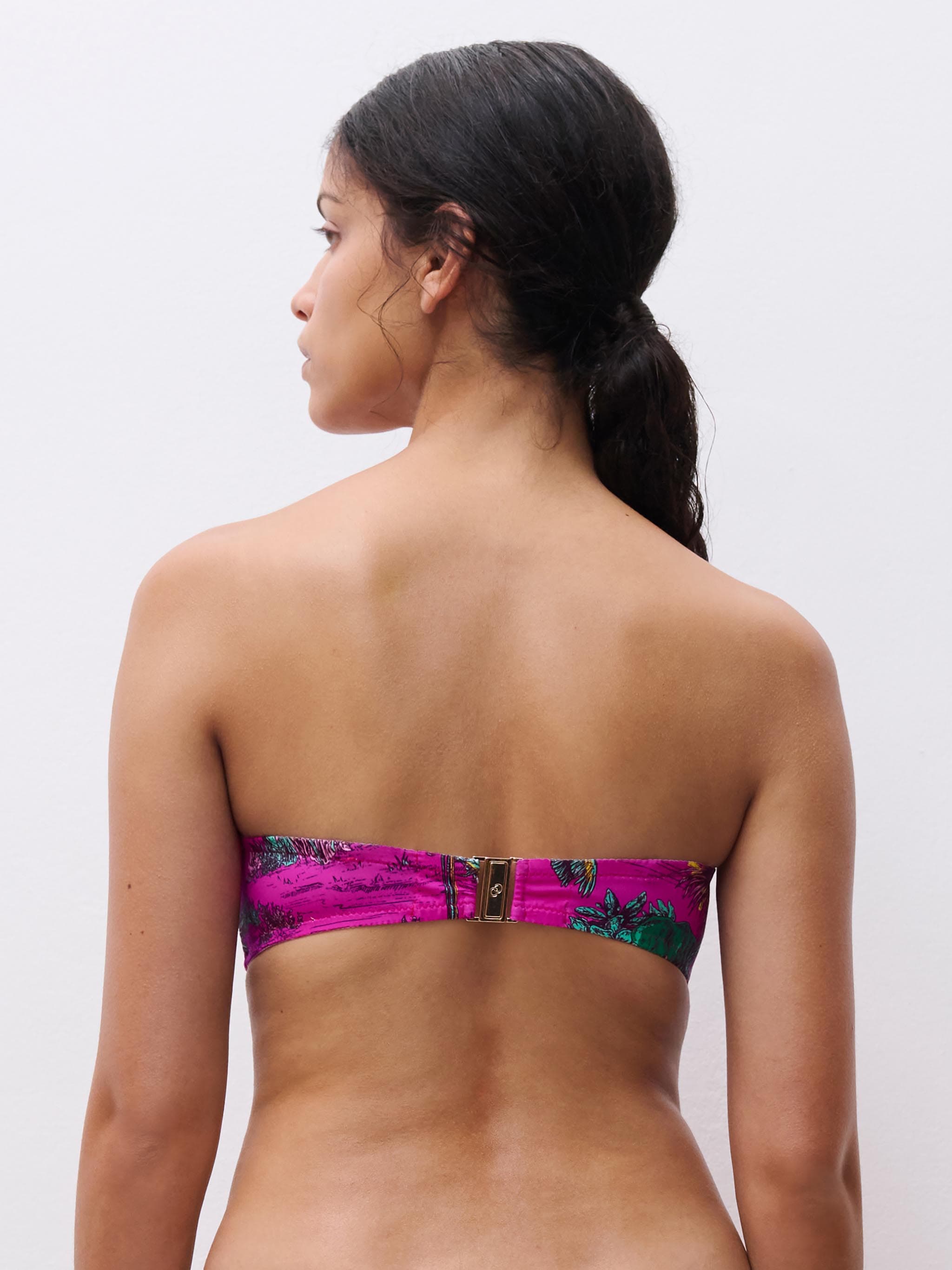 SW BRA TSHIRT BANDEAU - Pink Jungle