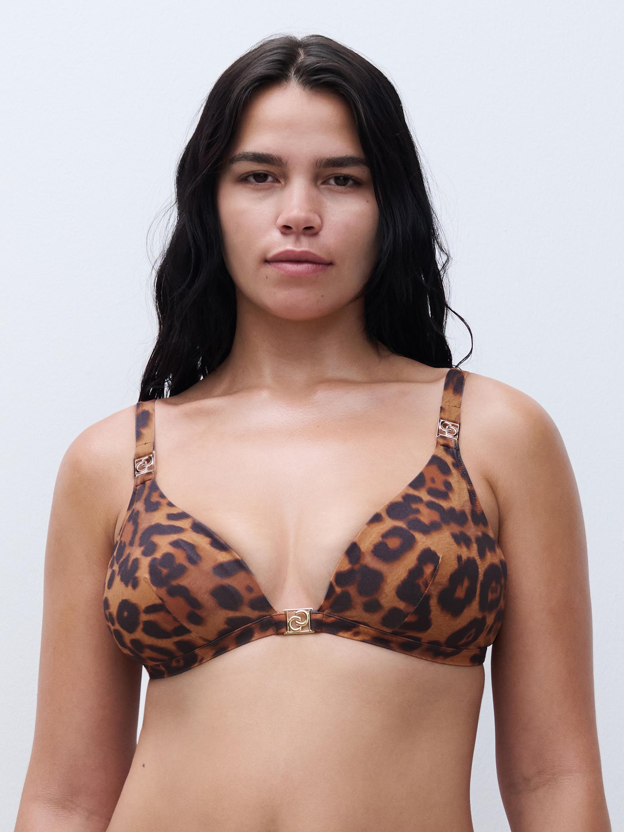 SW BRA WF TSHIRT TRIANGLE SPACER - Wild Leopard