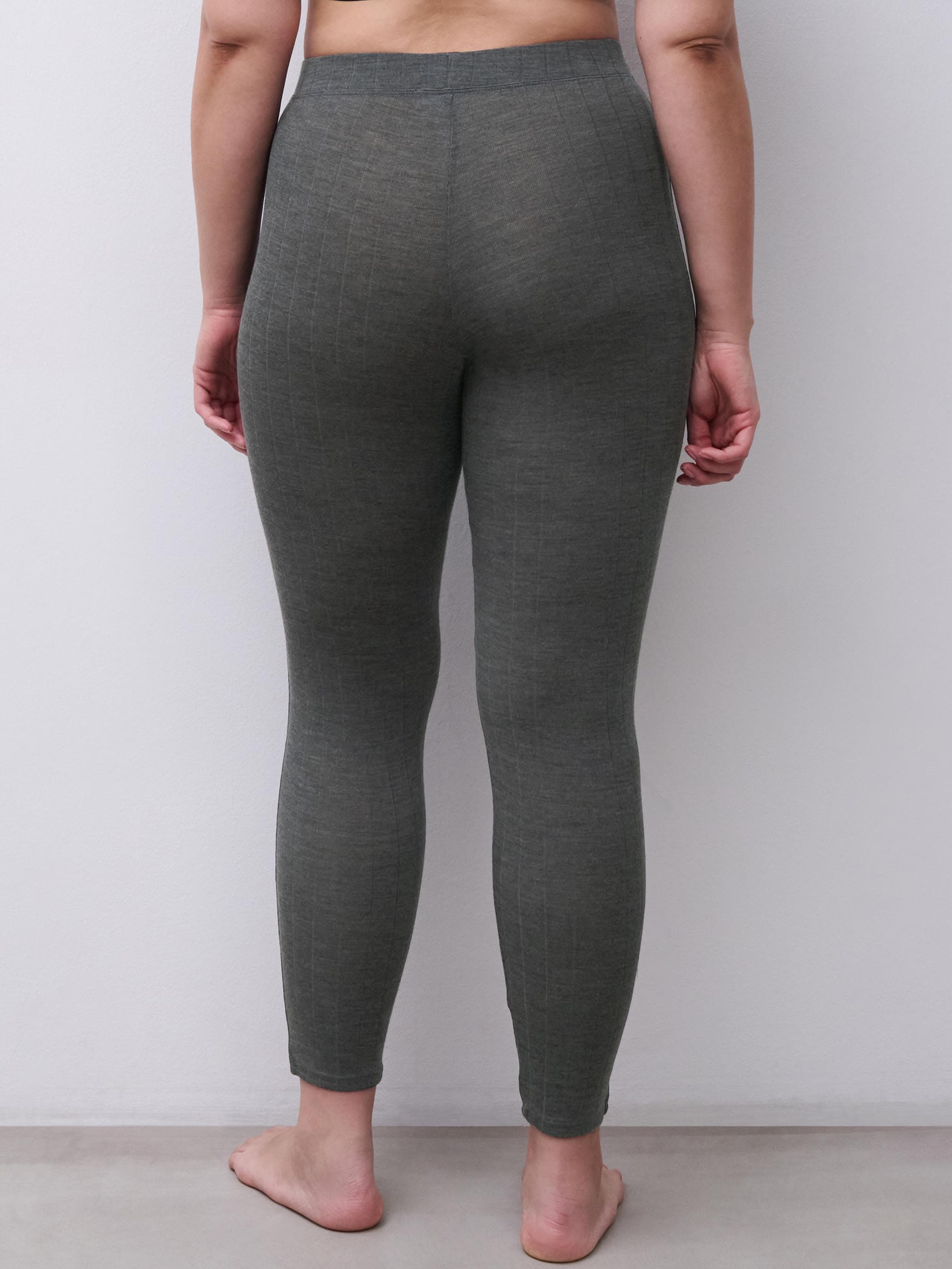 Leggings - merinould og silke - Slate Grey