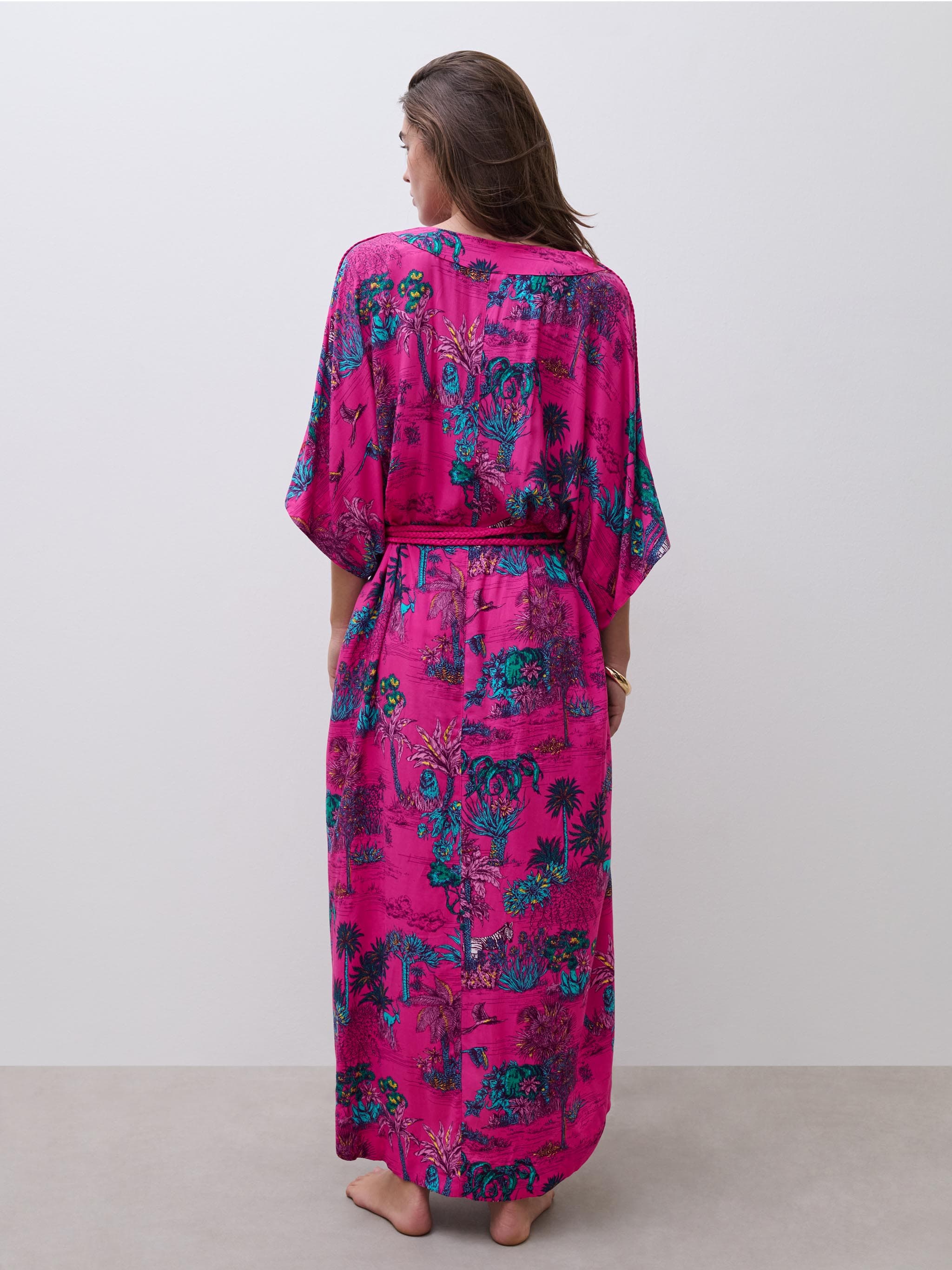 BW 1P TUNIC/CAFTAN - Pink Jungle