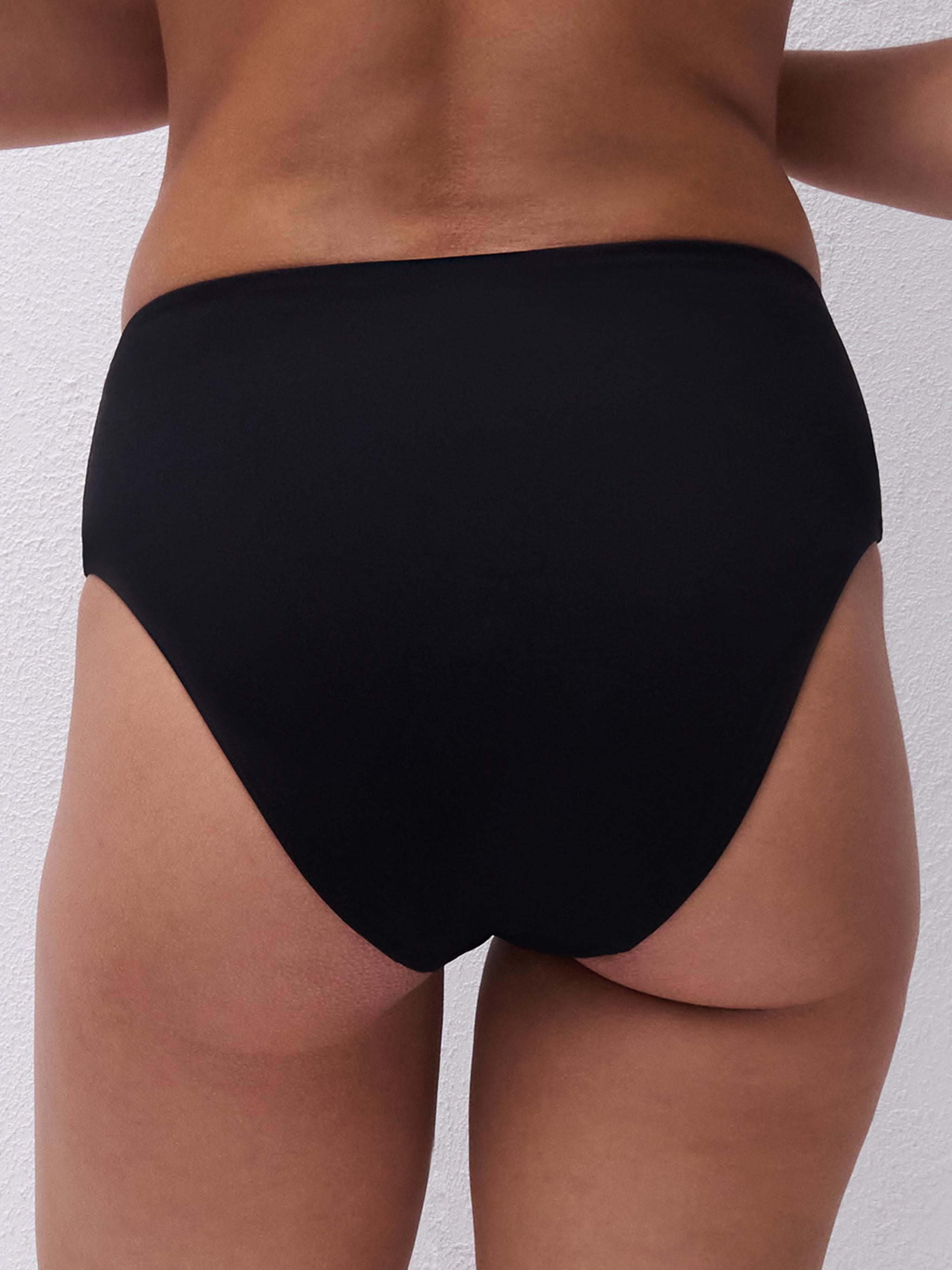 Højtaljet bikinitrusse - Sort