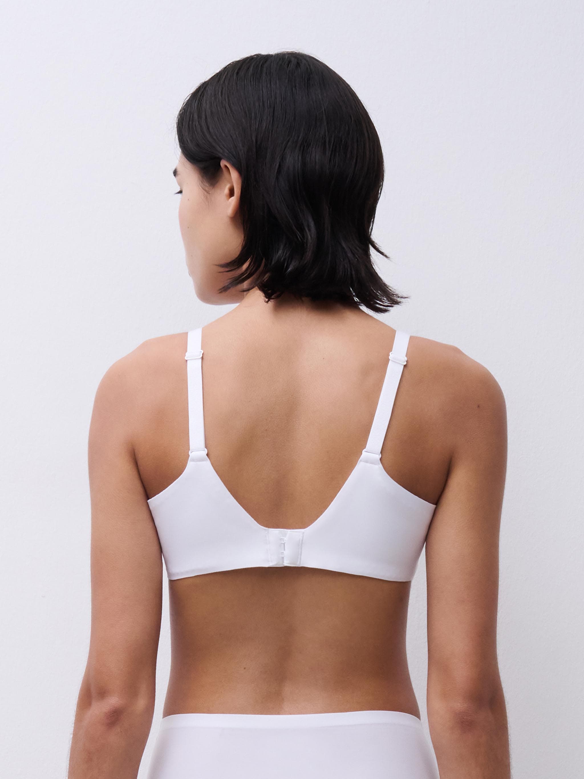 Ikke formet bh med bøjle - White