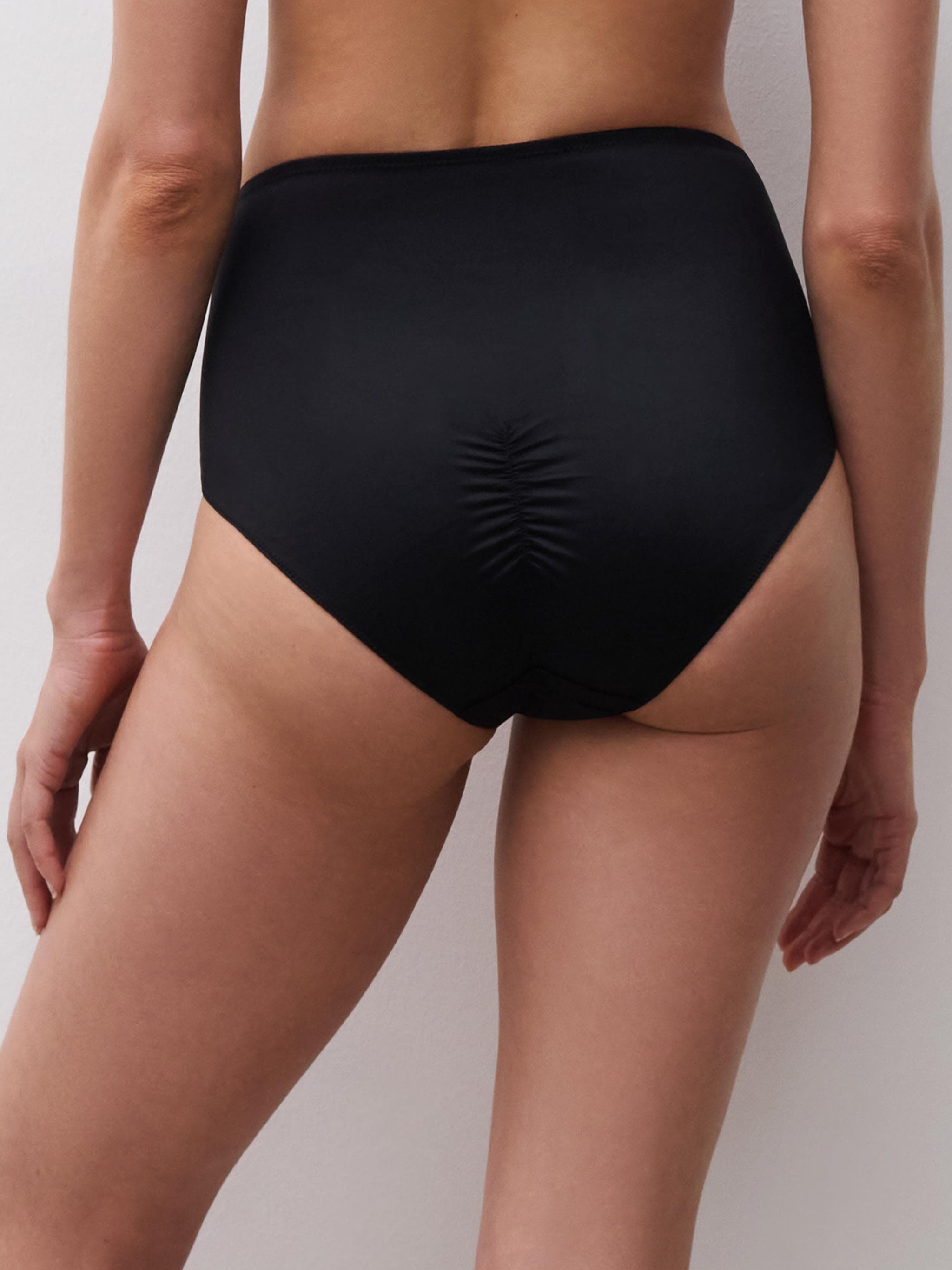 Højtaljet trusse - Black / Golden beige