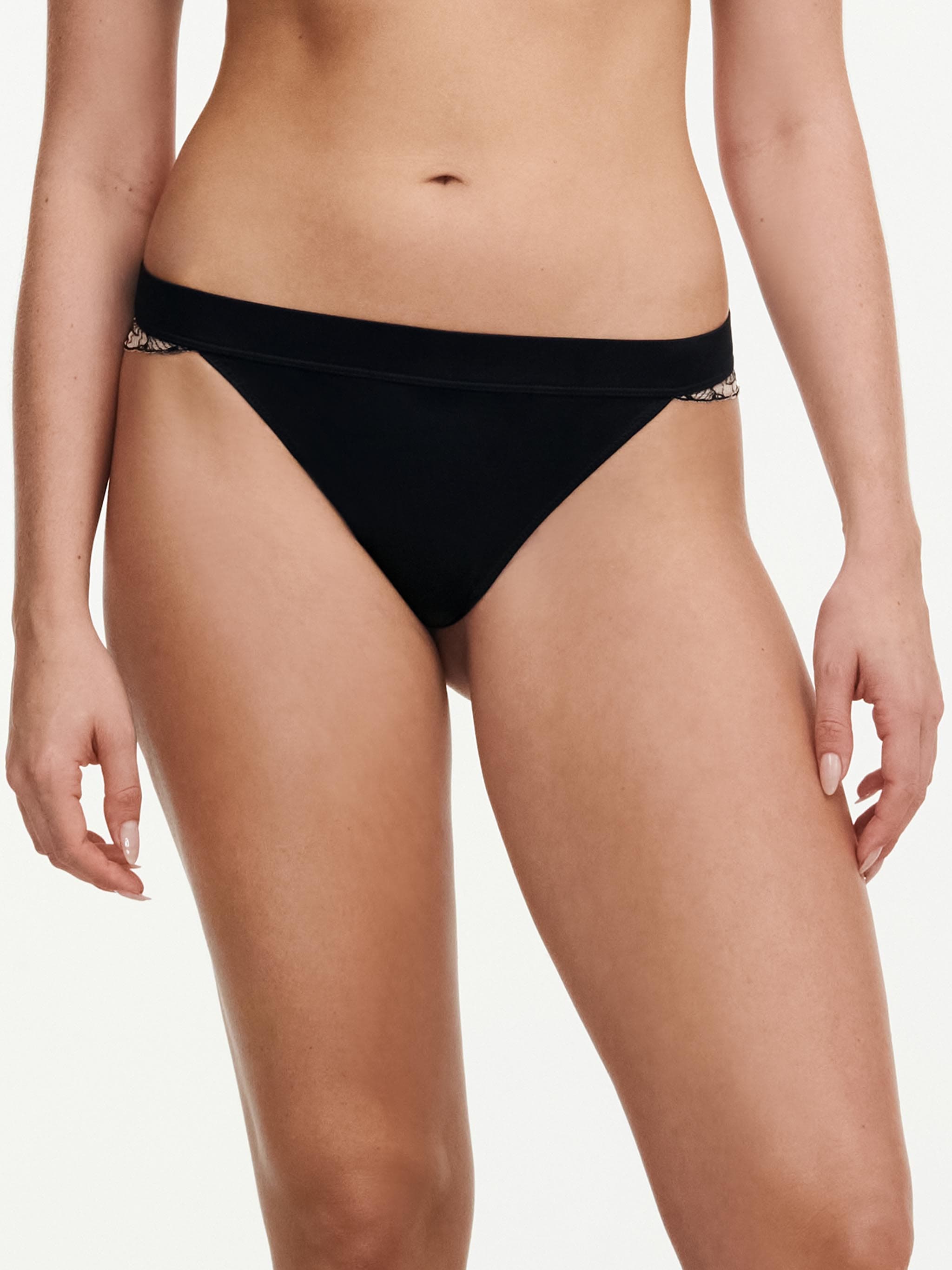 Tanga trusse - Black / Golden beige