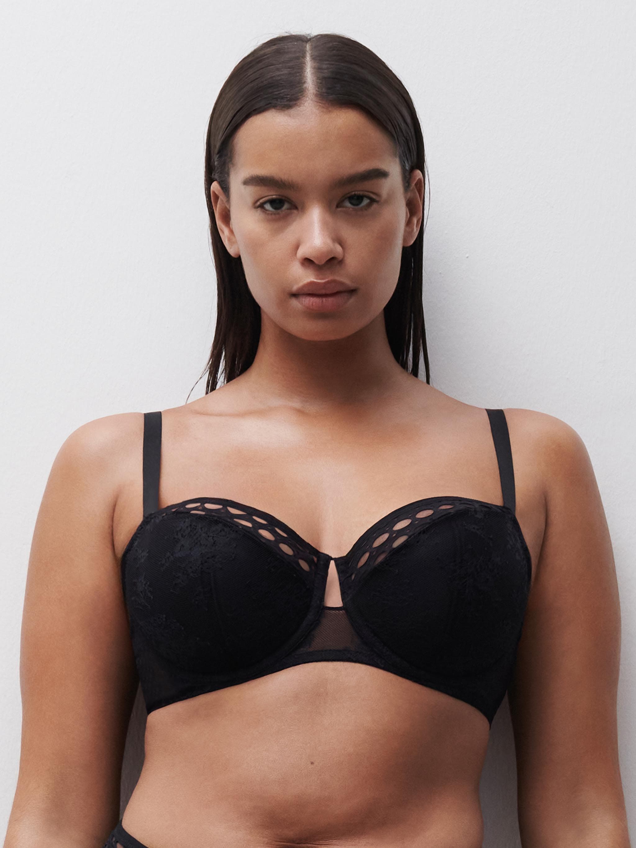CO BRA TSHIRT HALF CUP FOAM - Black
