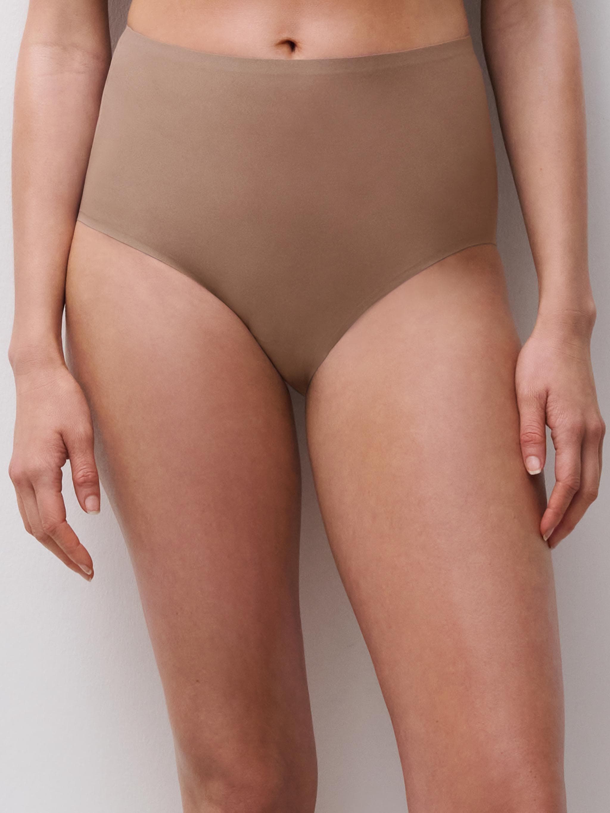 Højtaljet trusse - one size - Cappuccino