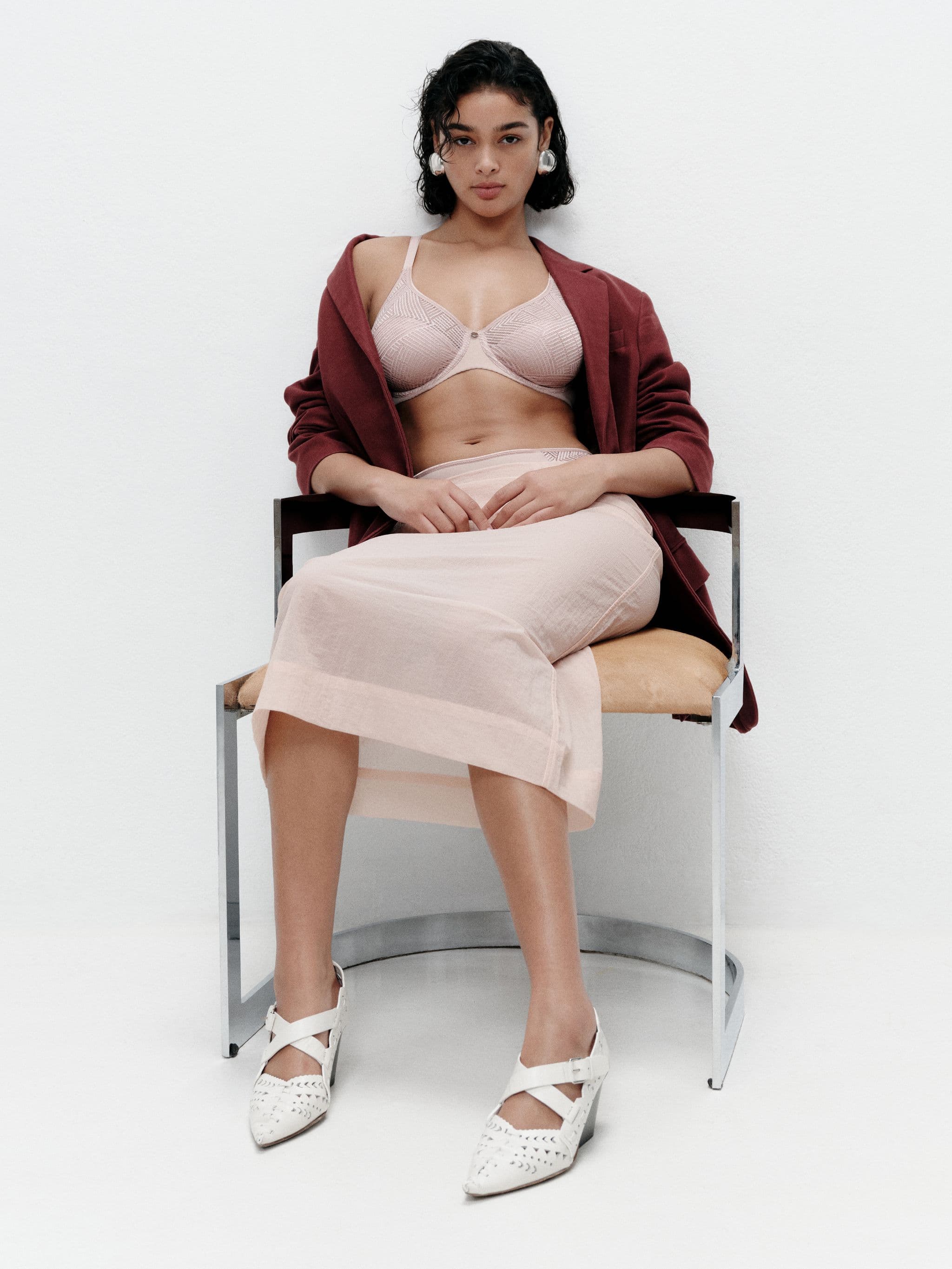 Ikke formet bh med bøjle - Rose