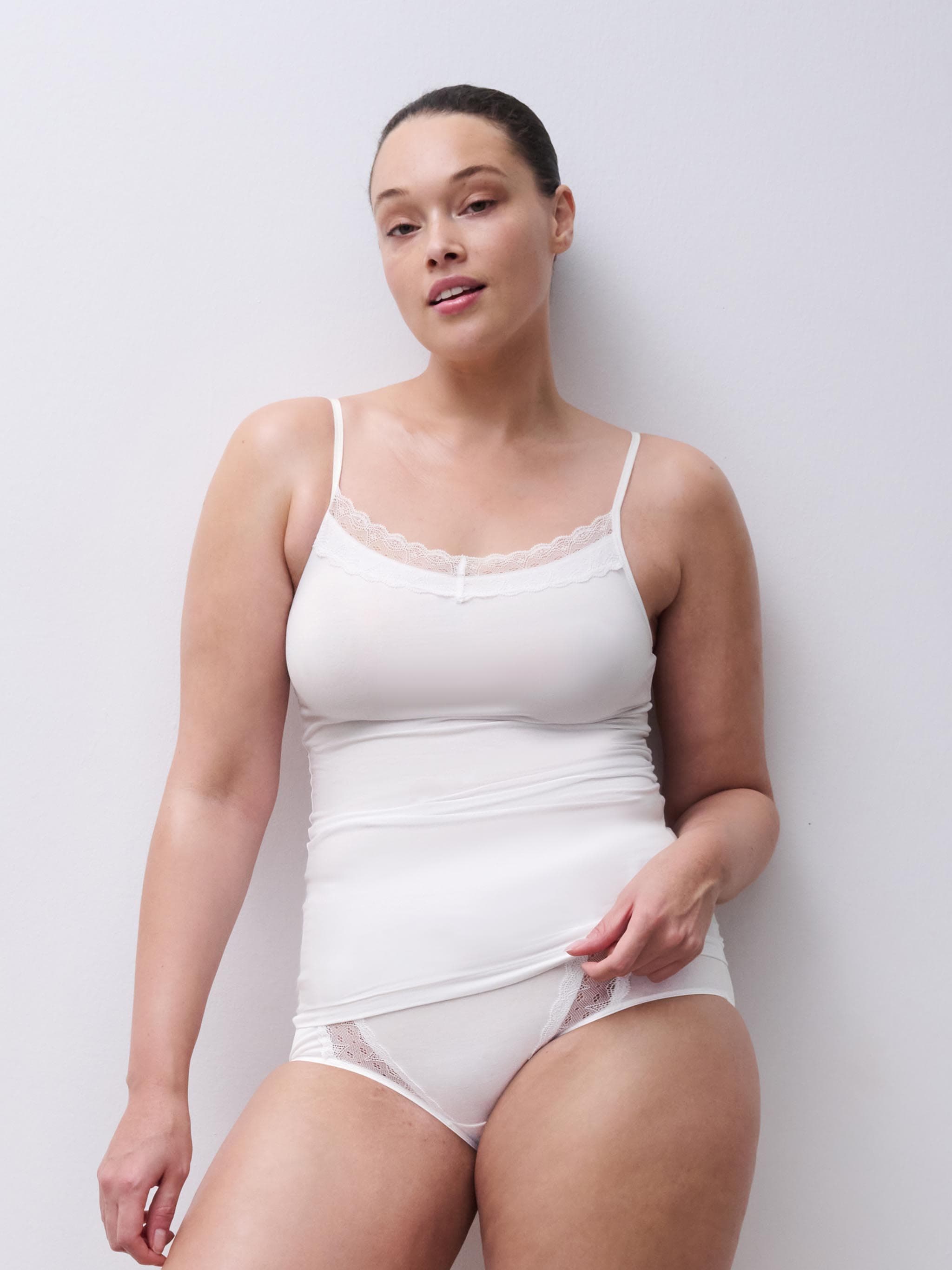 Chemise top - bomuld - White