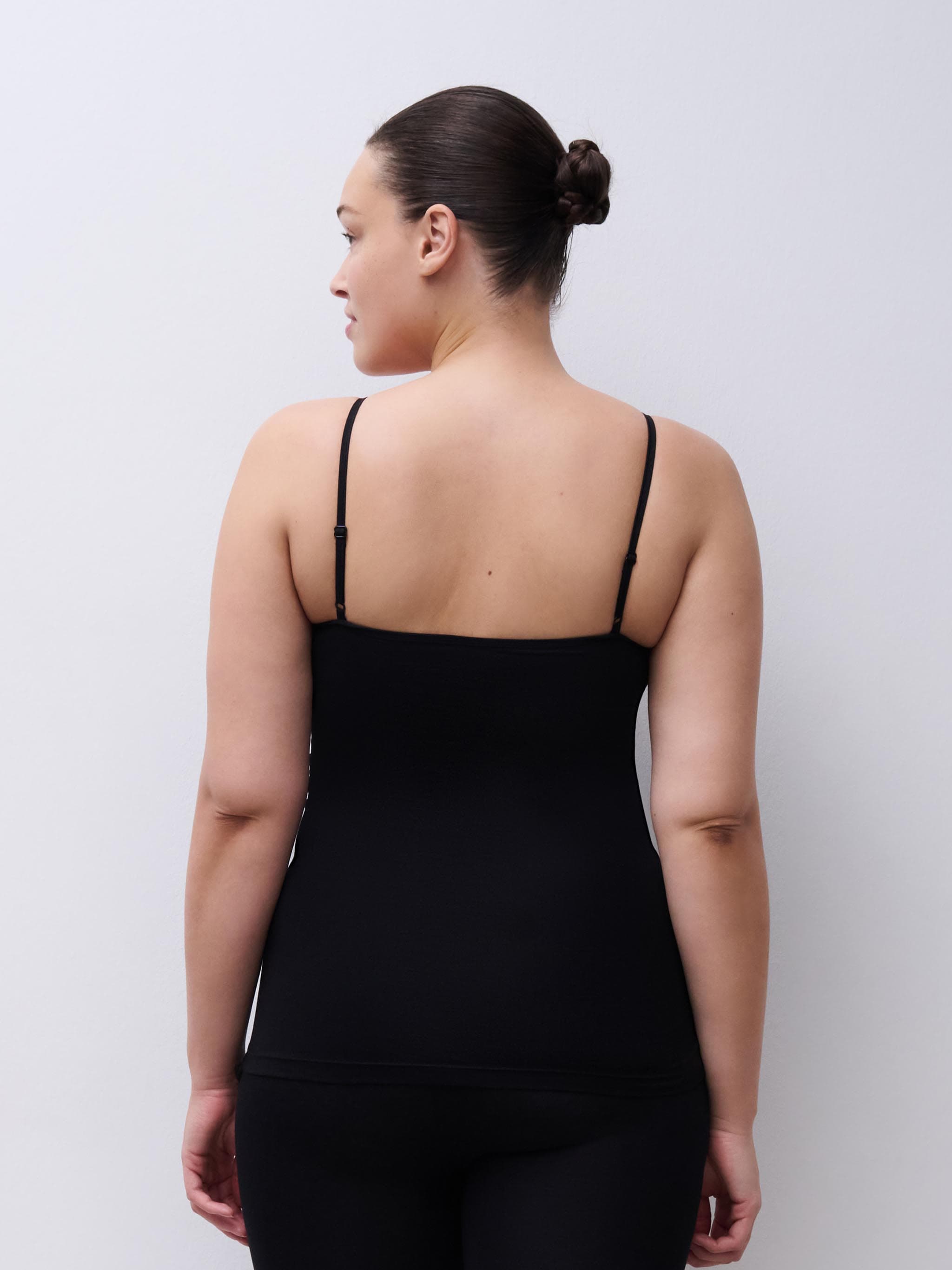 Chemise top - bomuld - Black