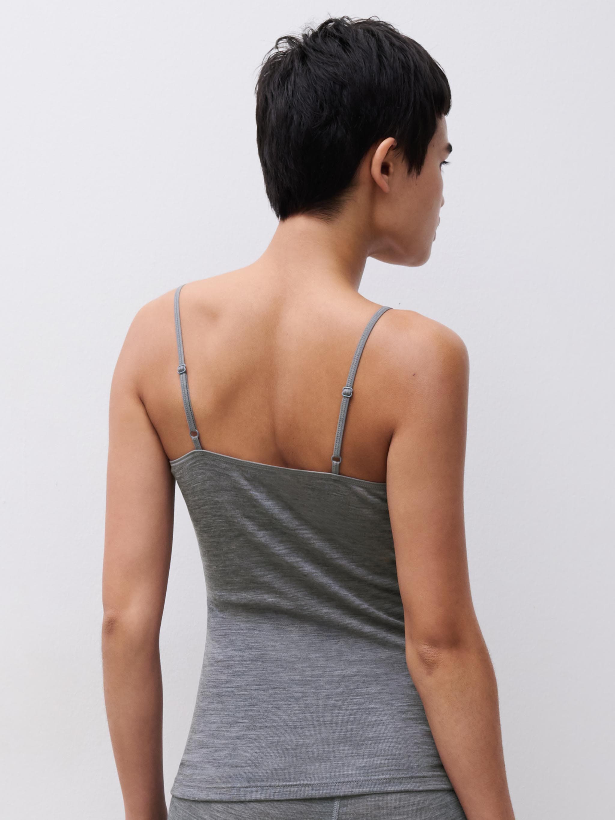 Chemise top - 100% merinould - Heather grey