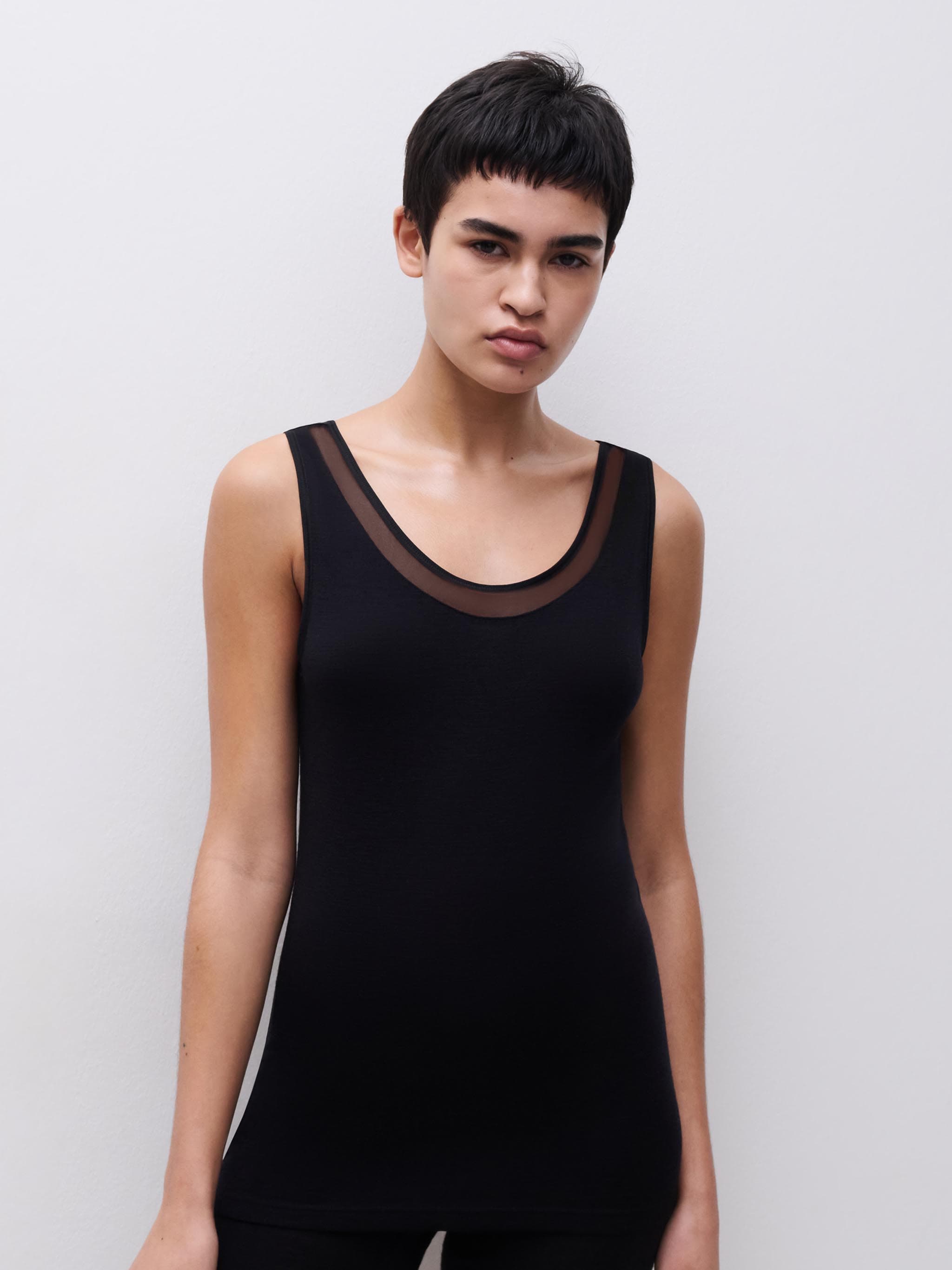 Top -100% merinould - Black