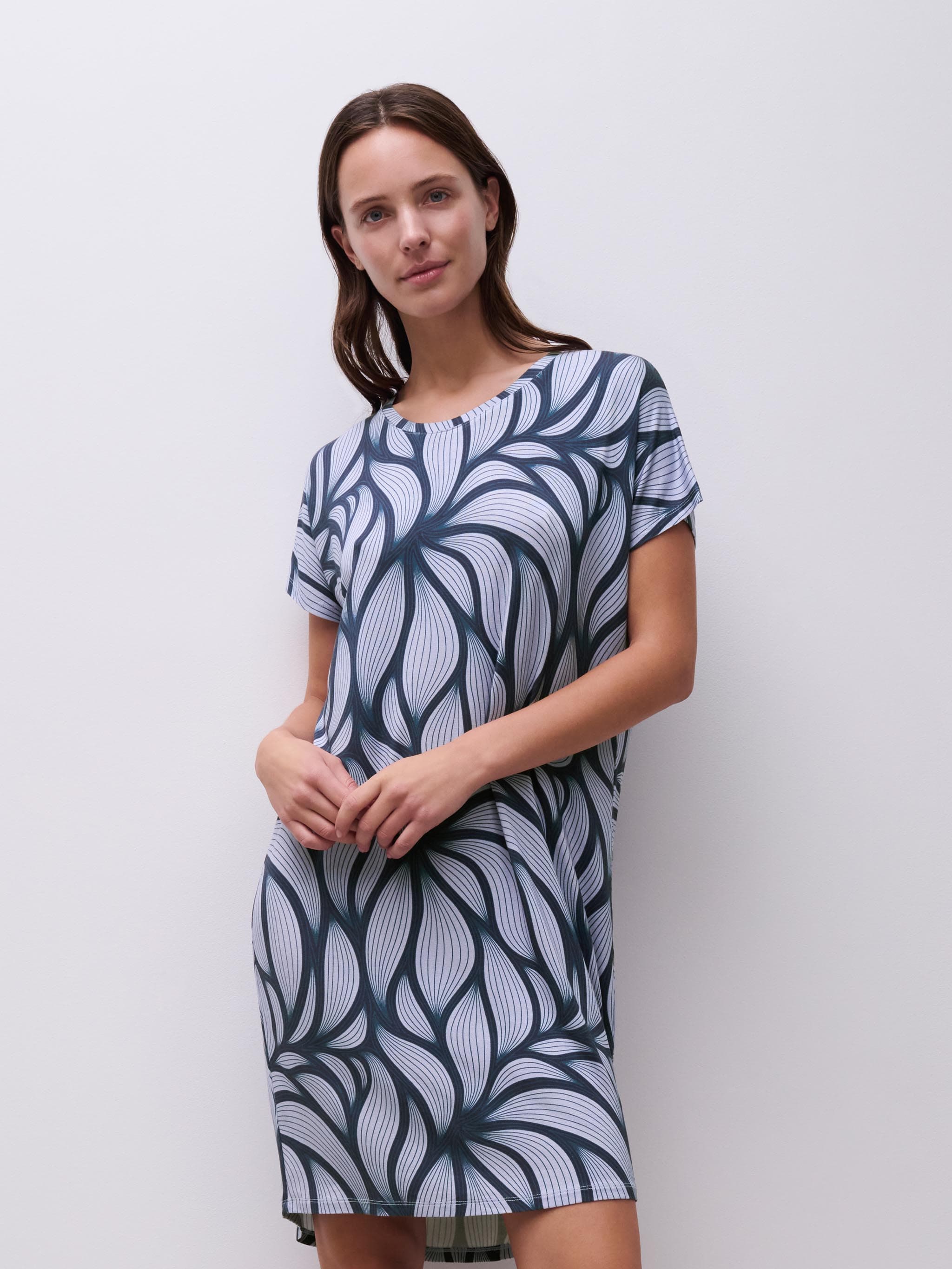 YARA - Natkjole SS - Blue petal