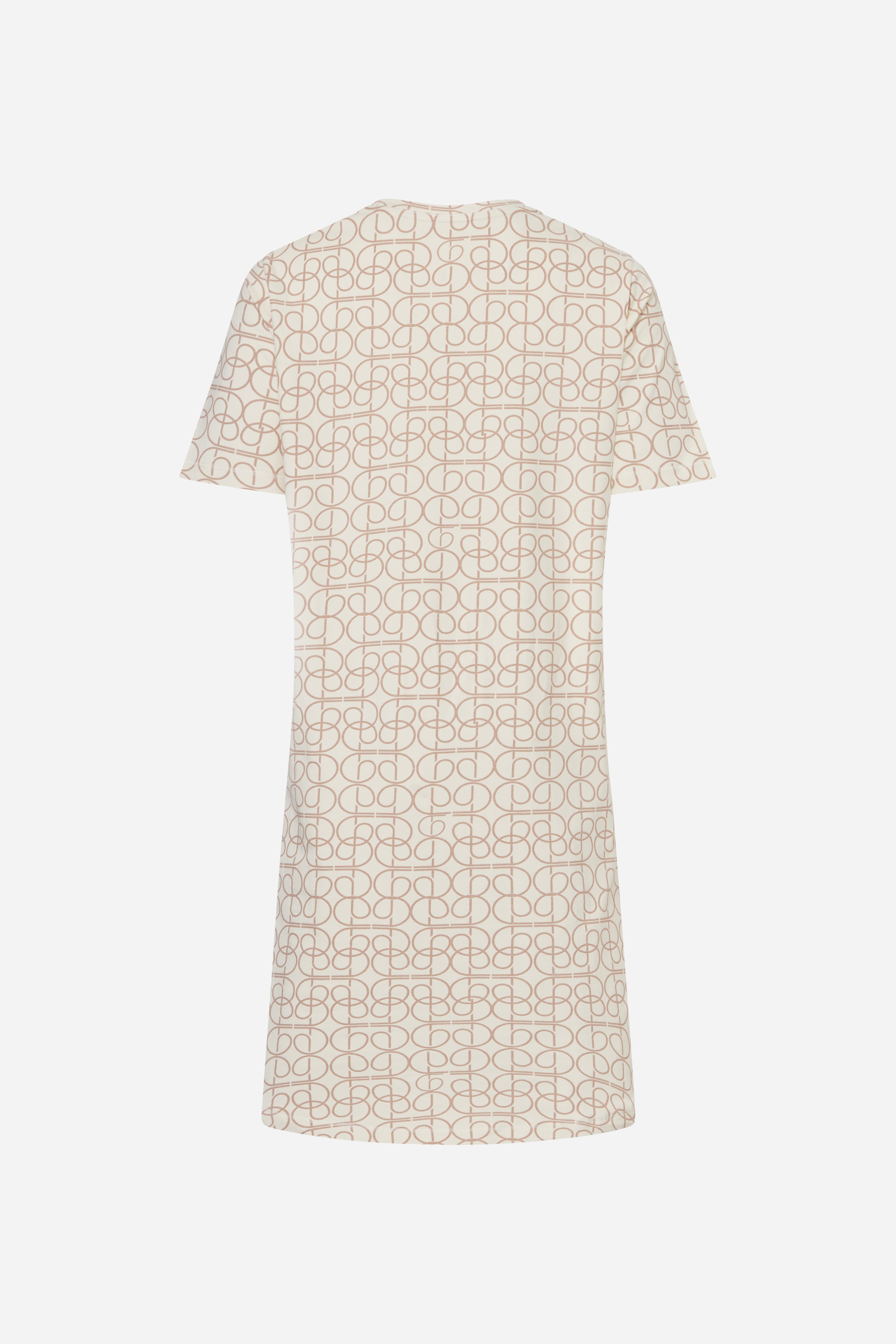 Natkjole med korte ærmer - Beige Curves