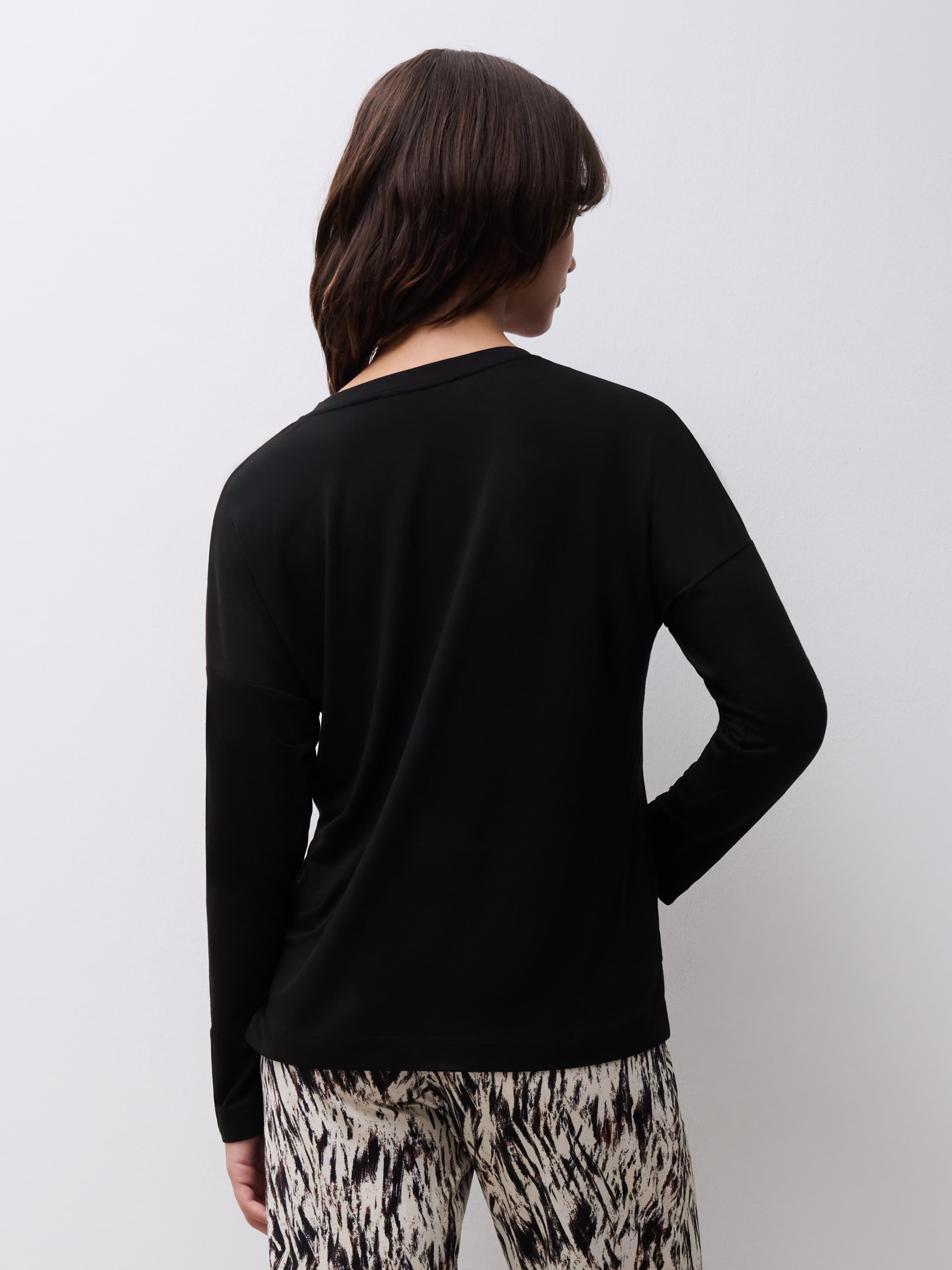 Top med lange ærmer - Onyx
