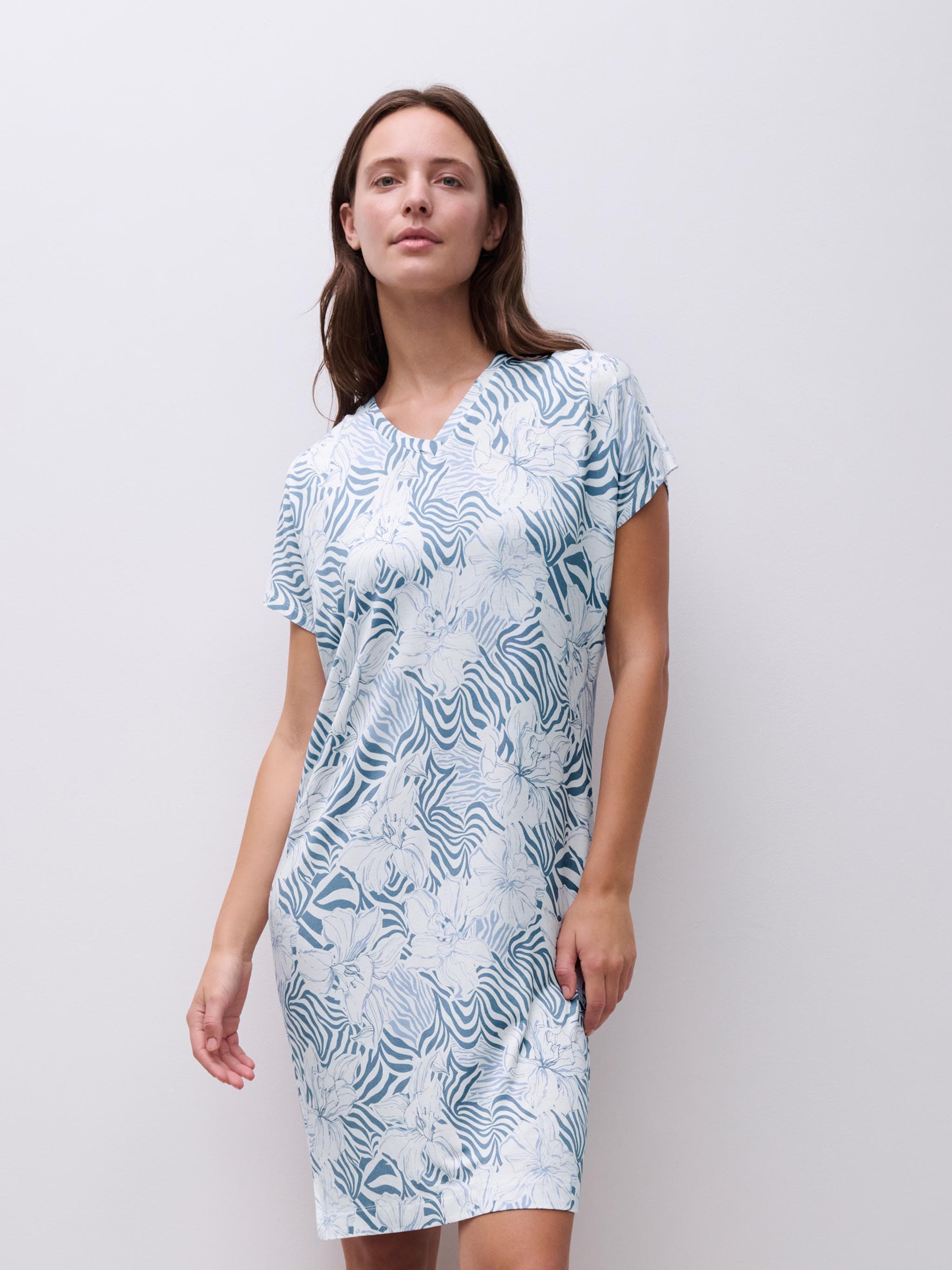 Natkjole - Pastel Flower