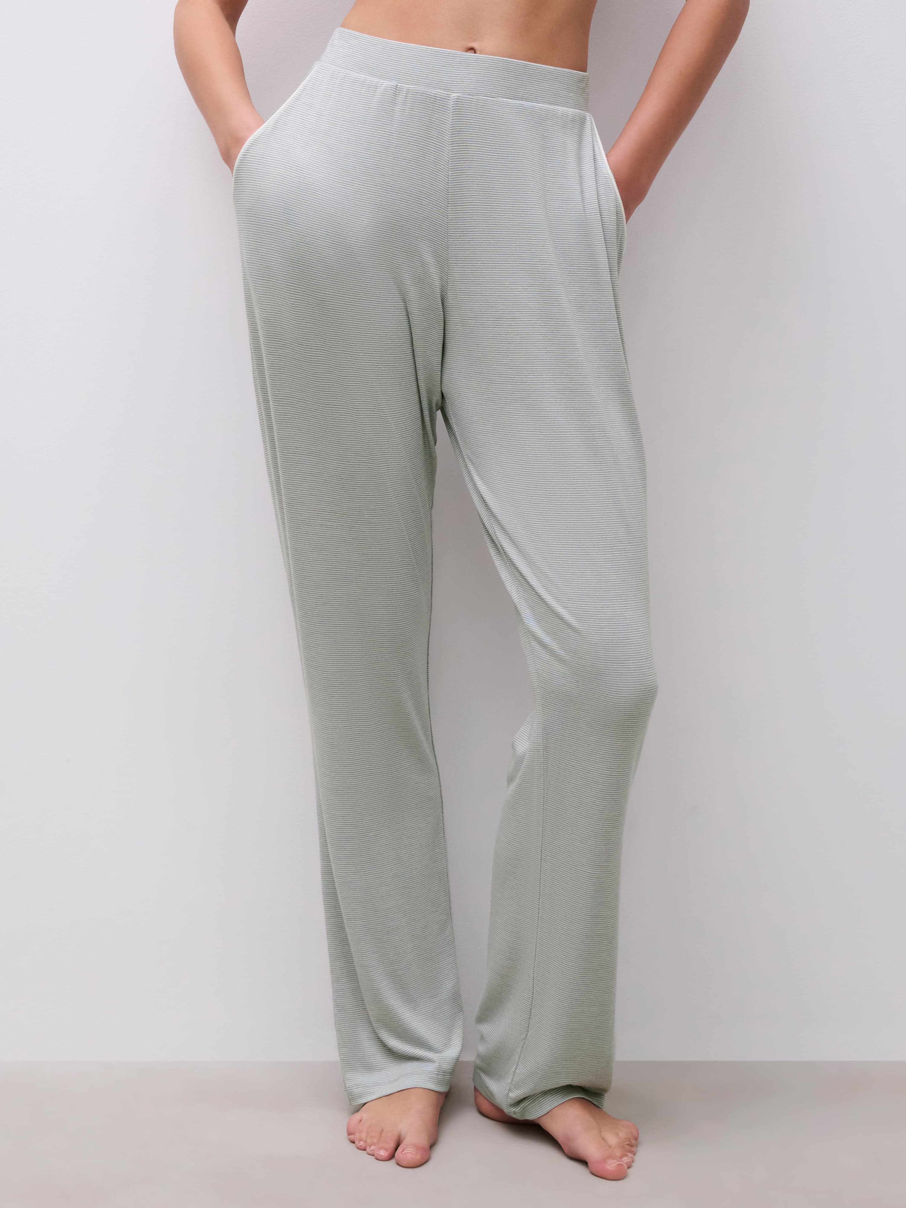 Natbukser - Oil blue / Egret