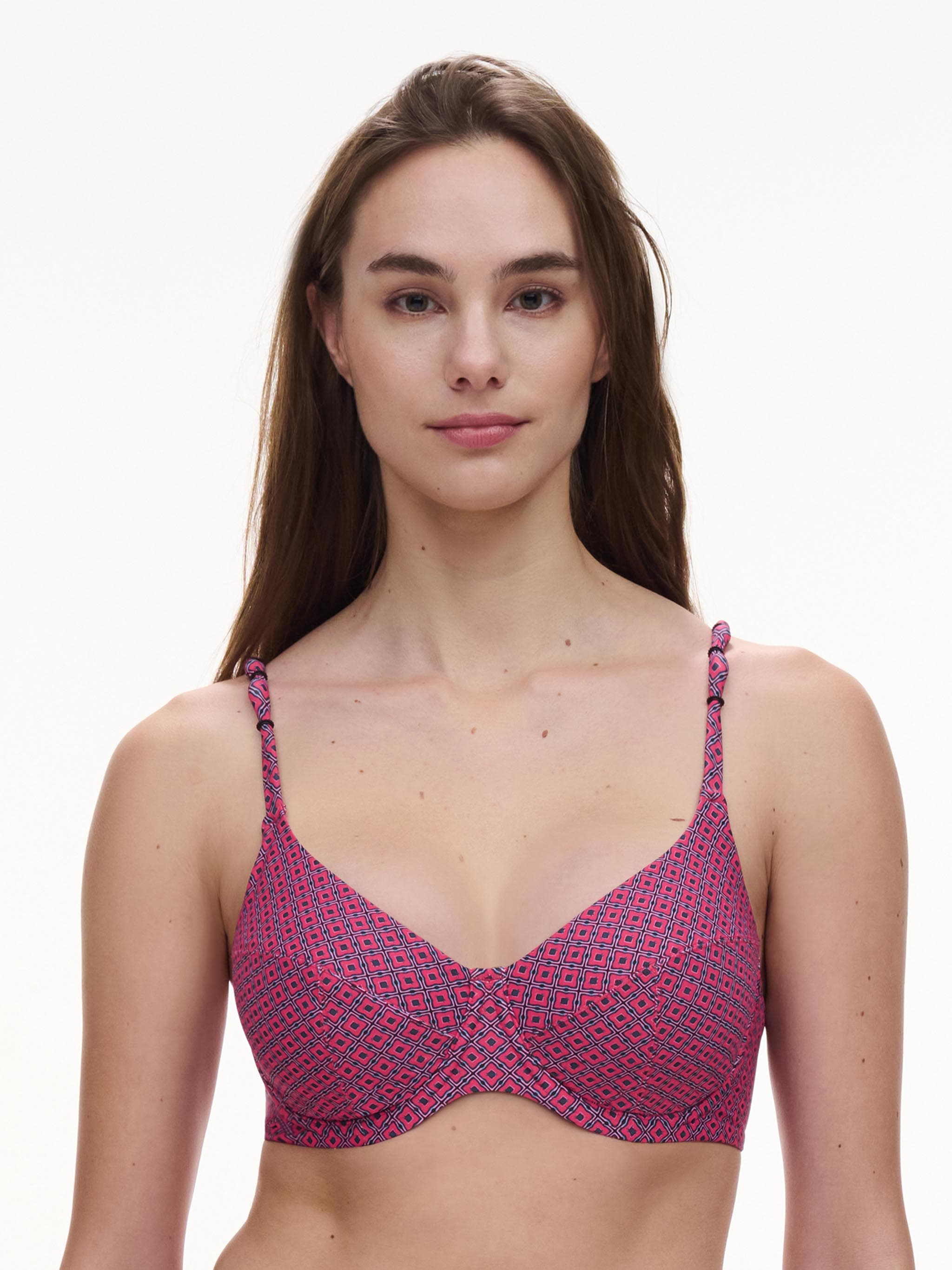 Full cup bikinitop - Tie print