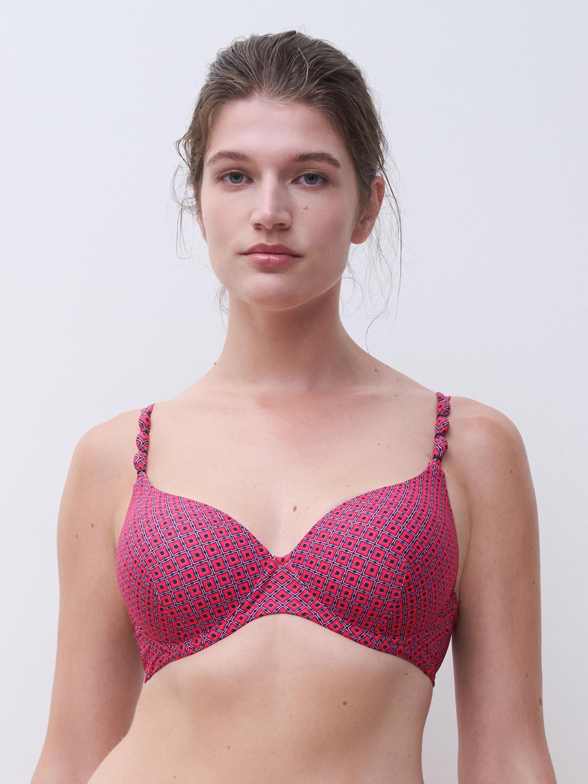 T-shirt bikinitop - Tie print
