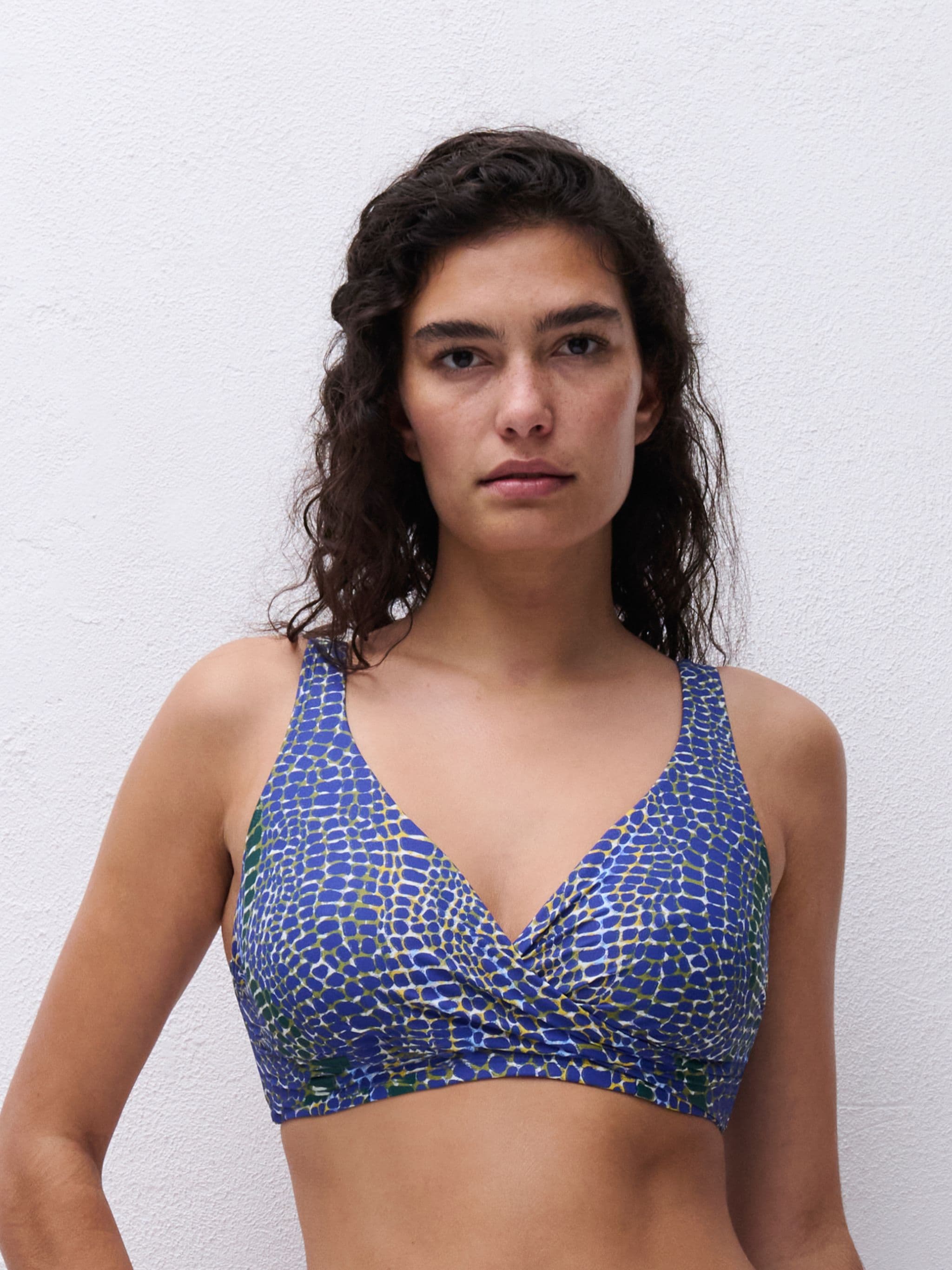 Ikke-polstret bikini-top - Blue snake