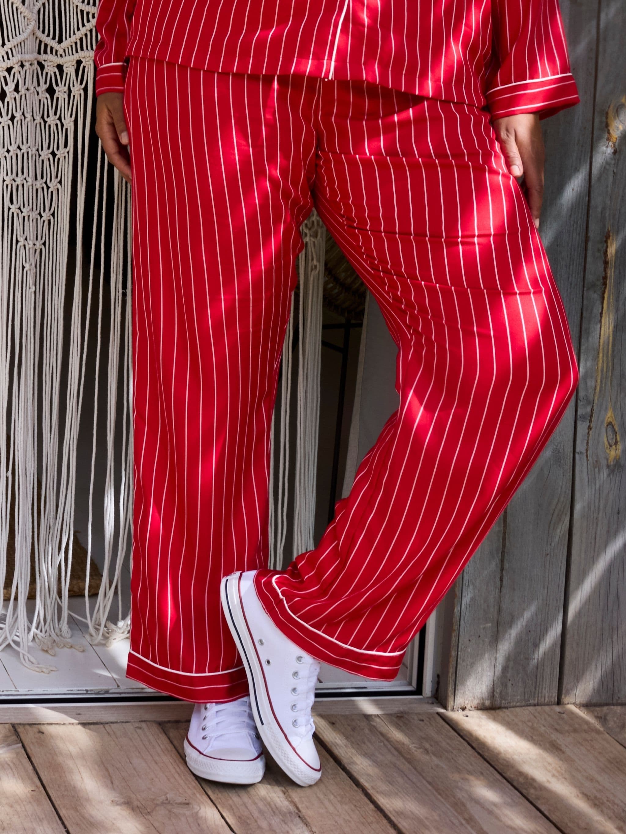 Natbukser - Grey Stripes