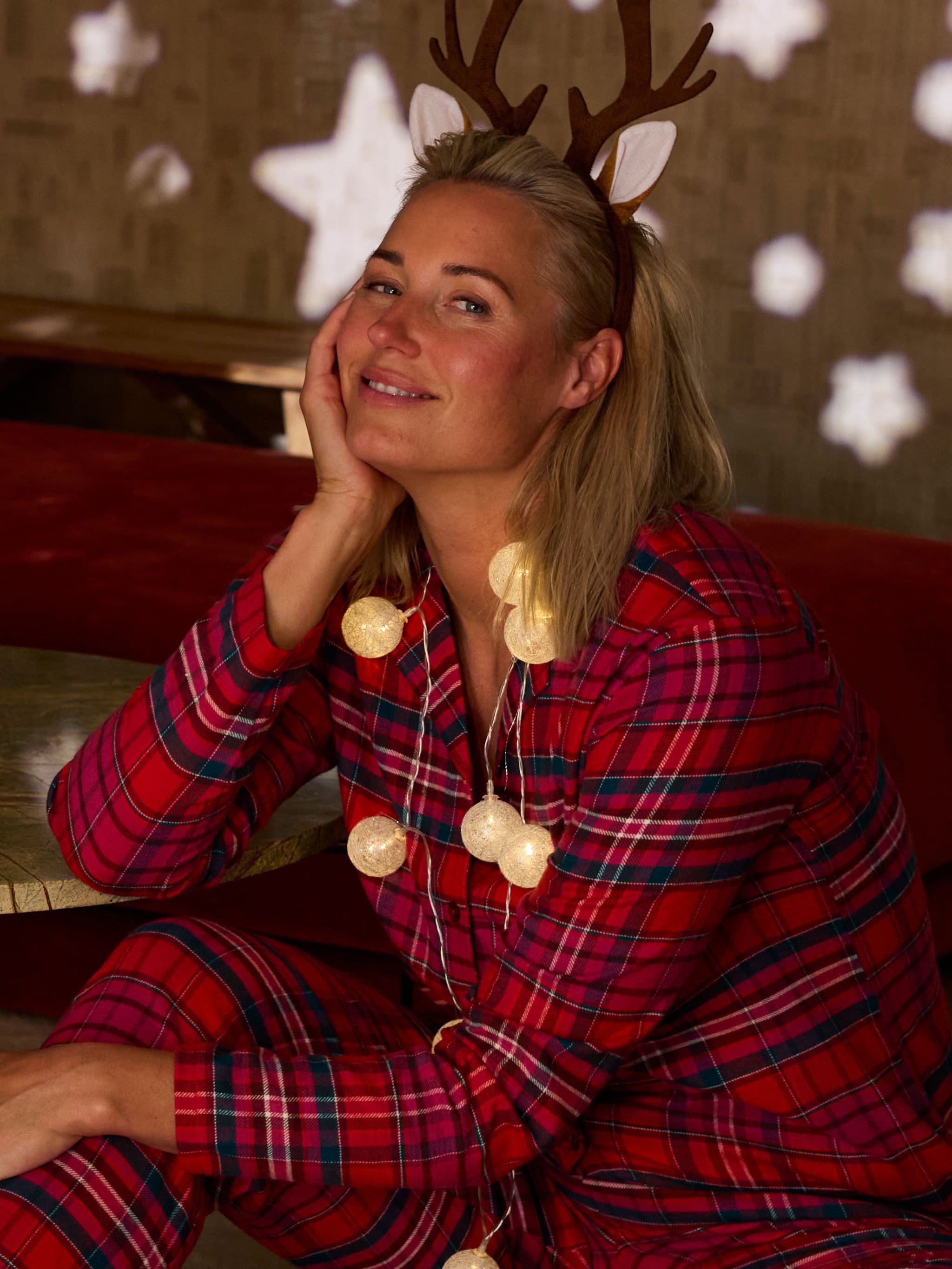 Top med lange ærmer - Goji Checks