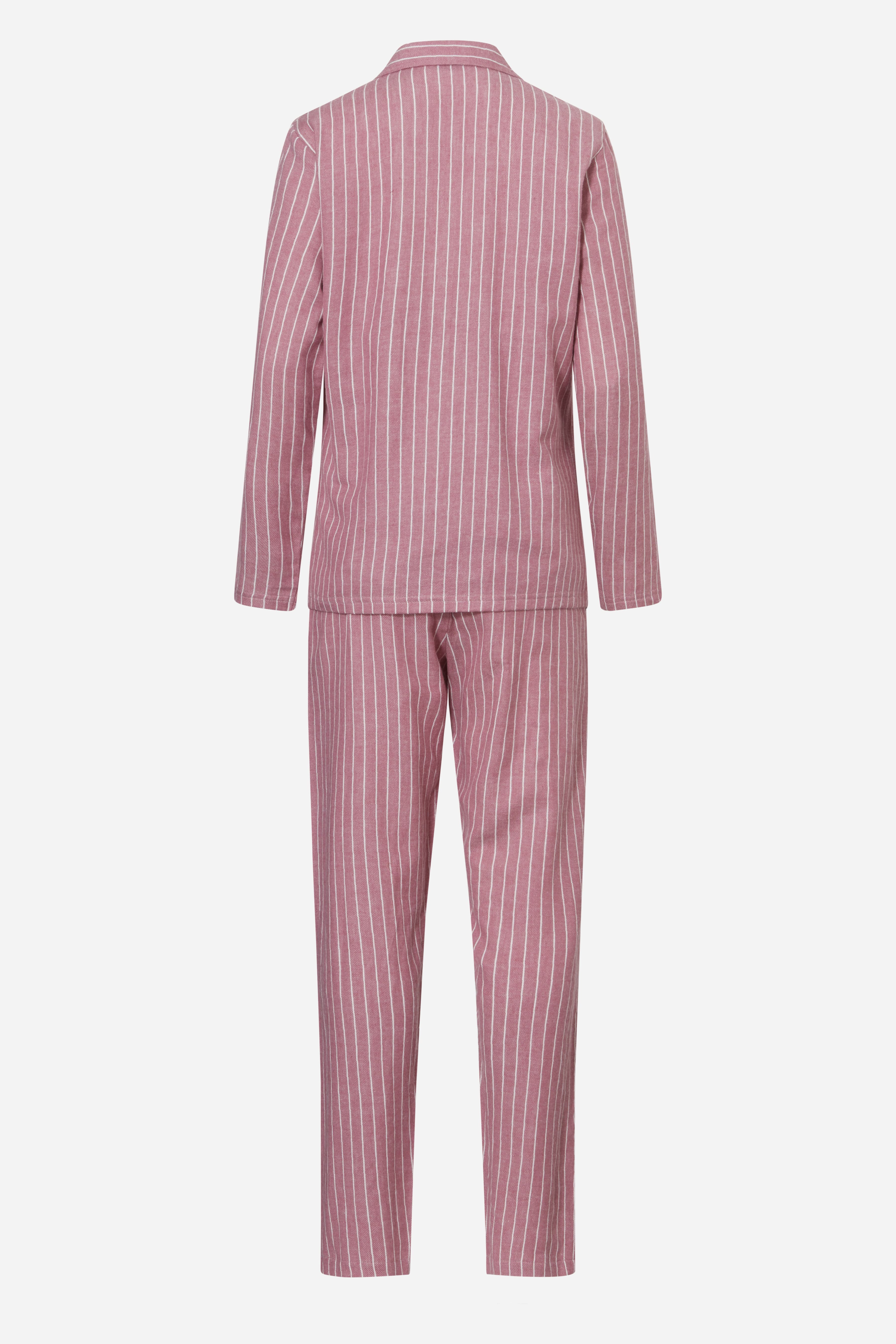 Langærmet pyjamas - Rose Wine/Egret