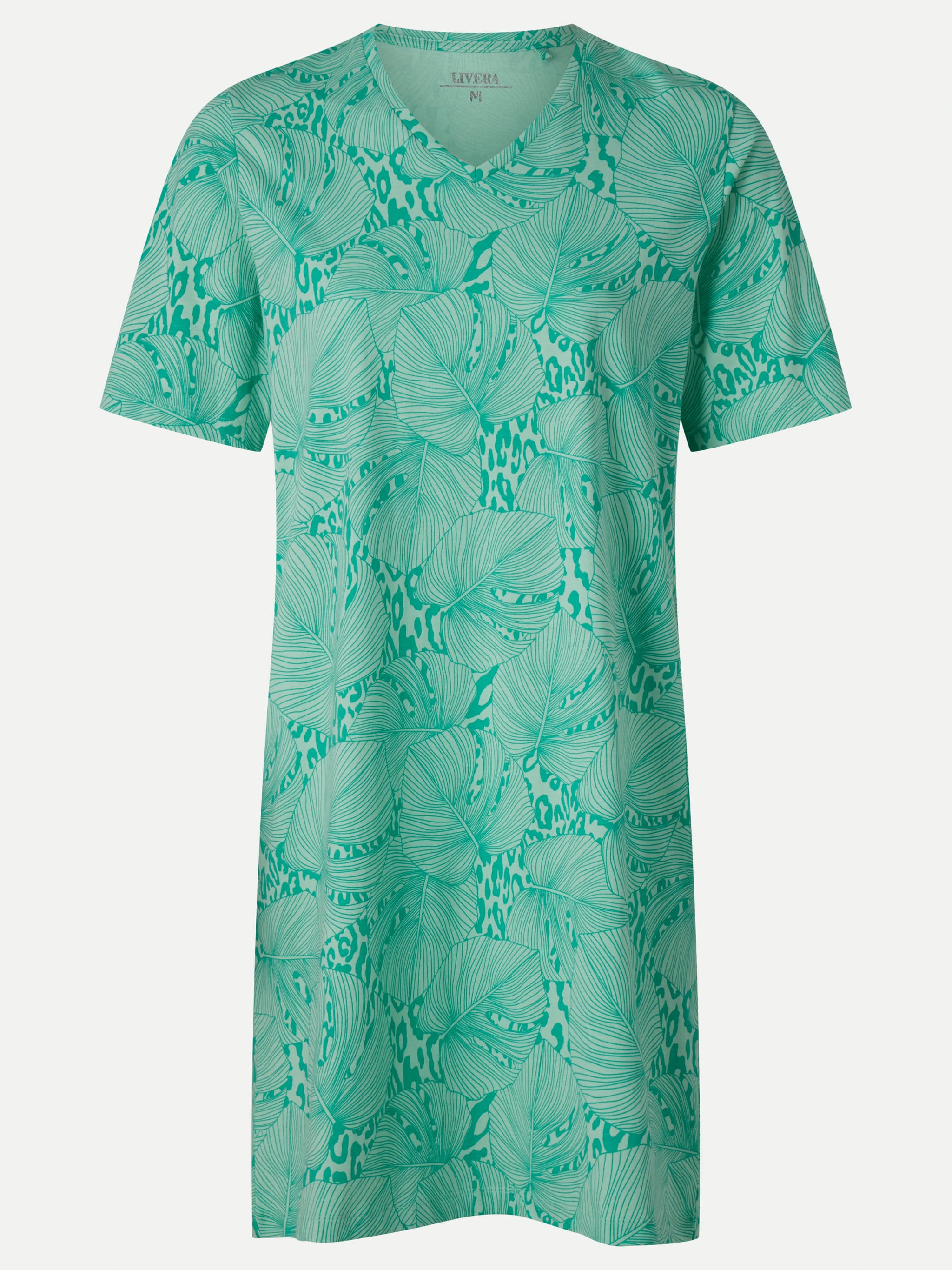 Natkjole - Green Monstera