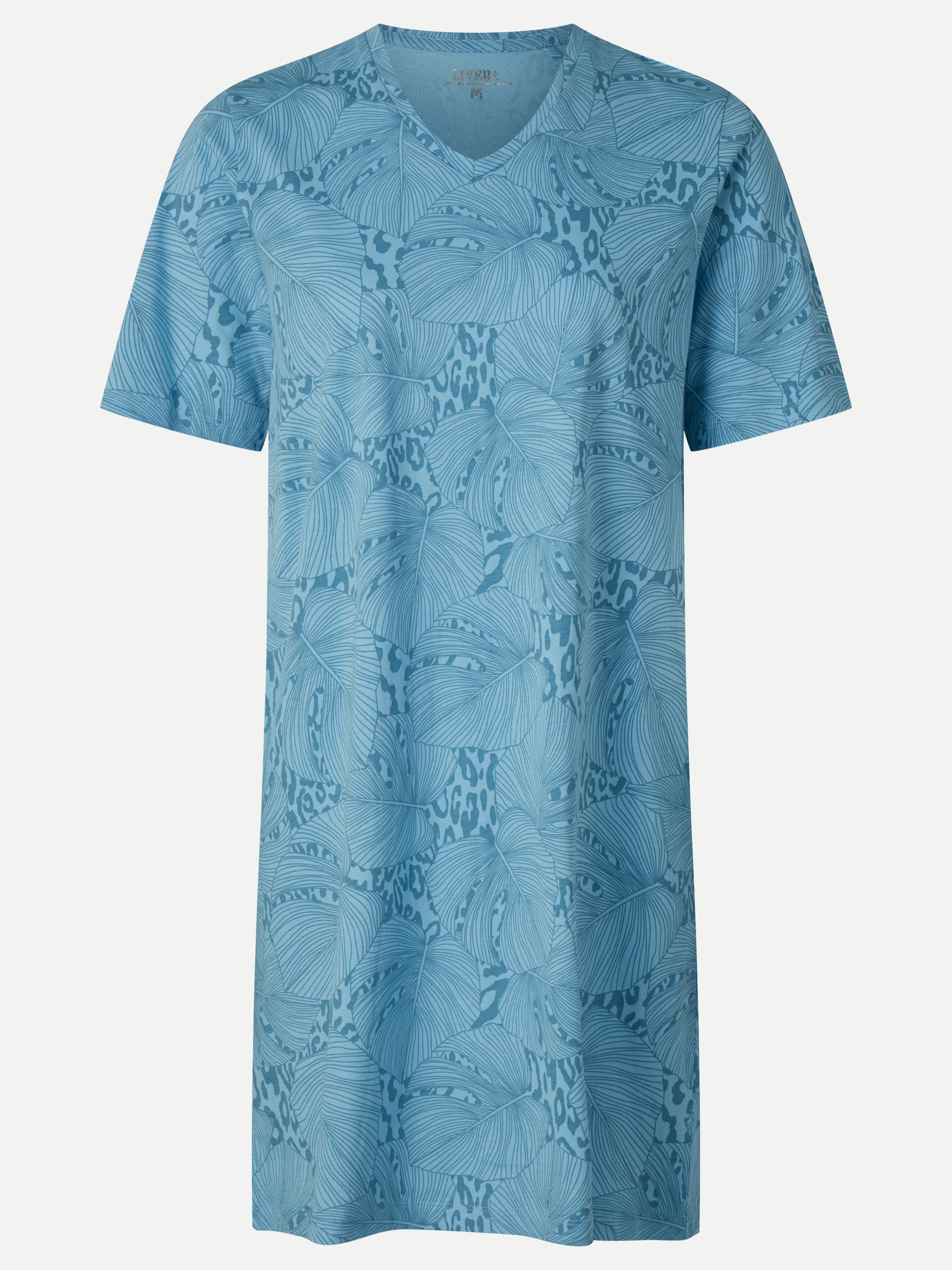 Natkjole - Blue Monstera