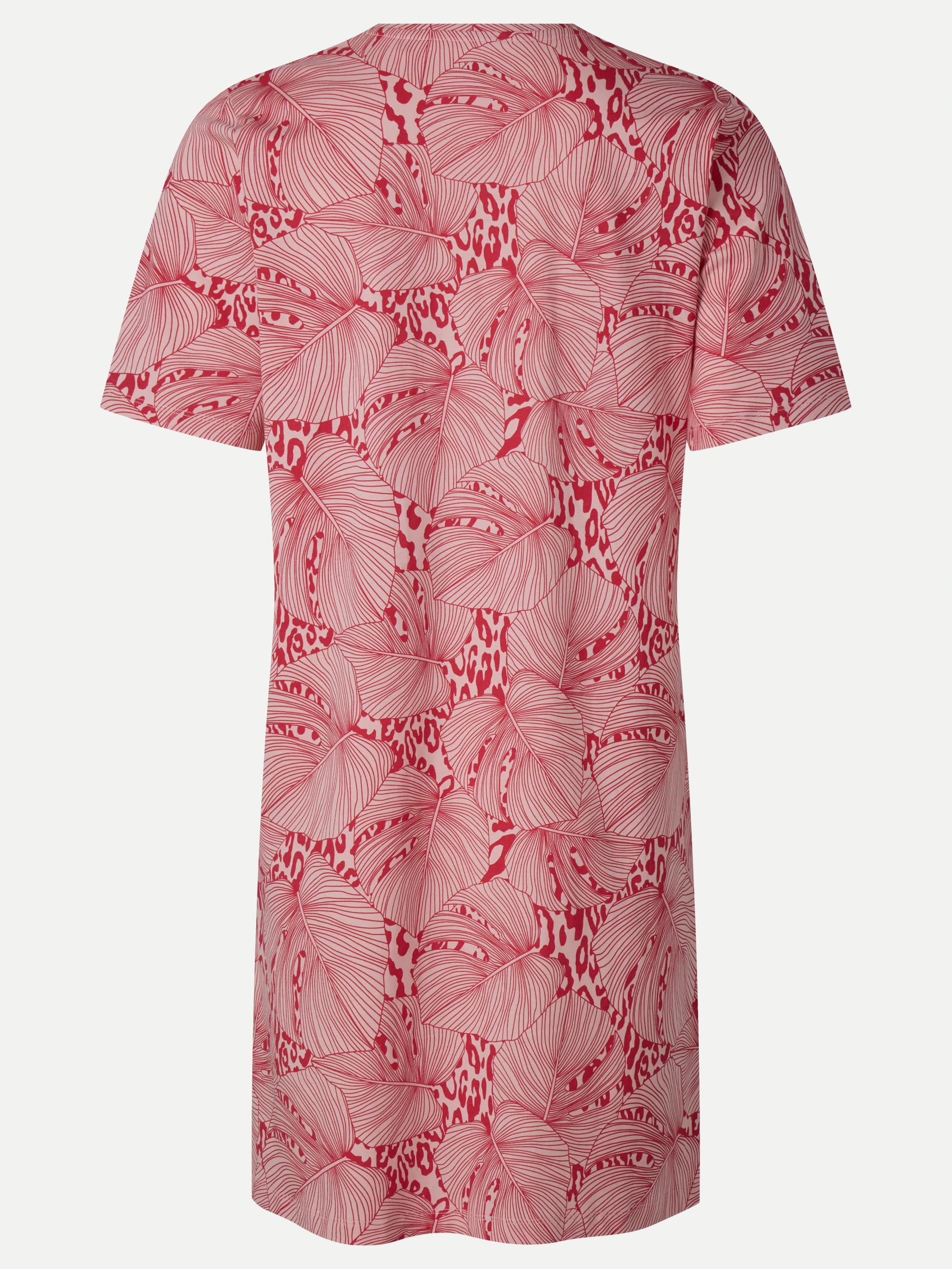 Natkjole - Pink Monstera