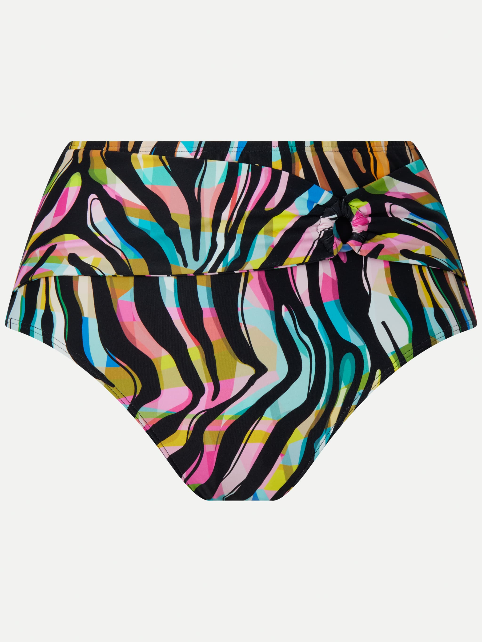 Højtaljet bikinitrusse - Colored zebra